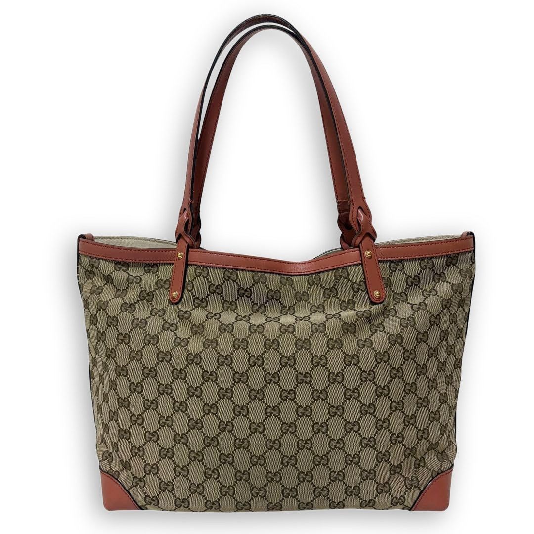 Gucci Gucci - GG Canvas Tote Bag Beige Preloved Size ONE SIZE - 3 Thumbnail