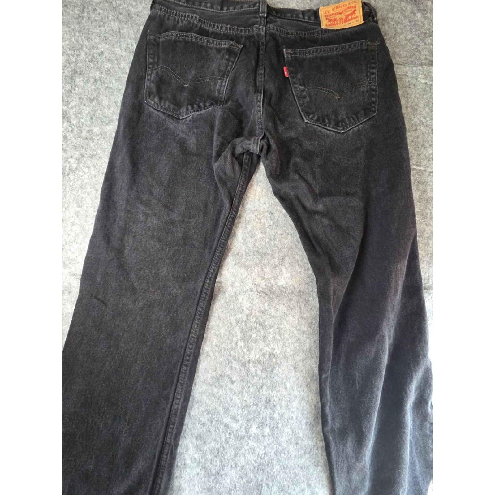Vintage Levi Strauss 505 Jeans Straight Regular Fit Men's 36x30 Black Denim Pants Straight Leg Regular Waist 36in Jeans Mens Size US 36 / EU 52 - 3 Thumbnail