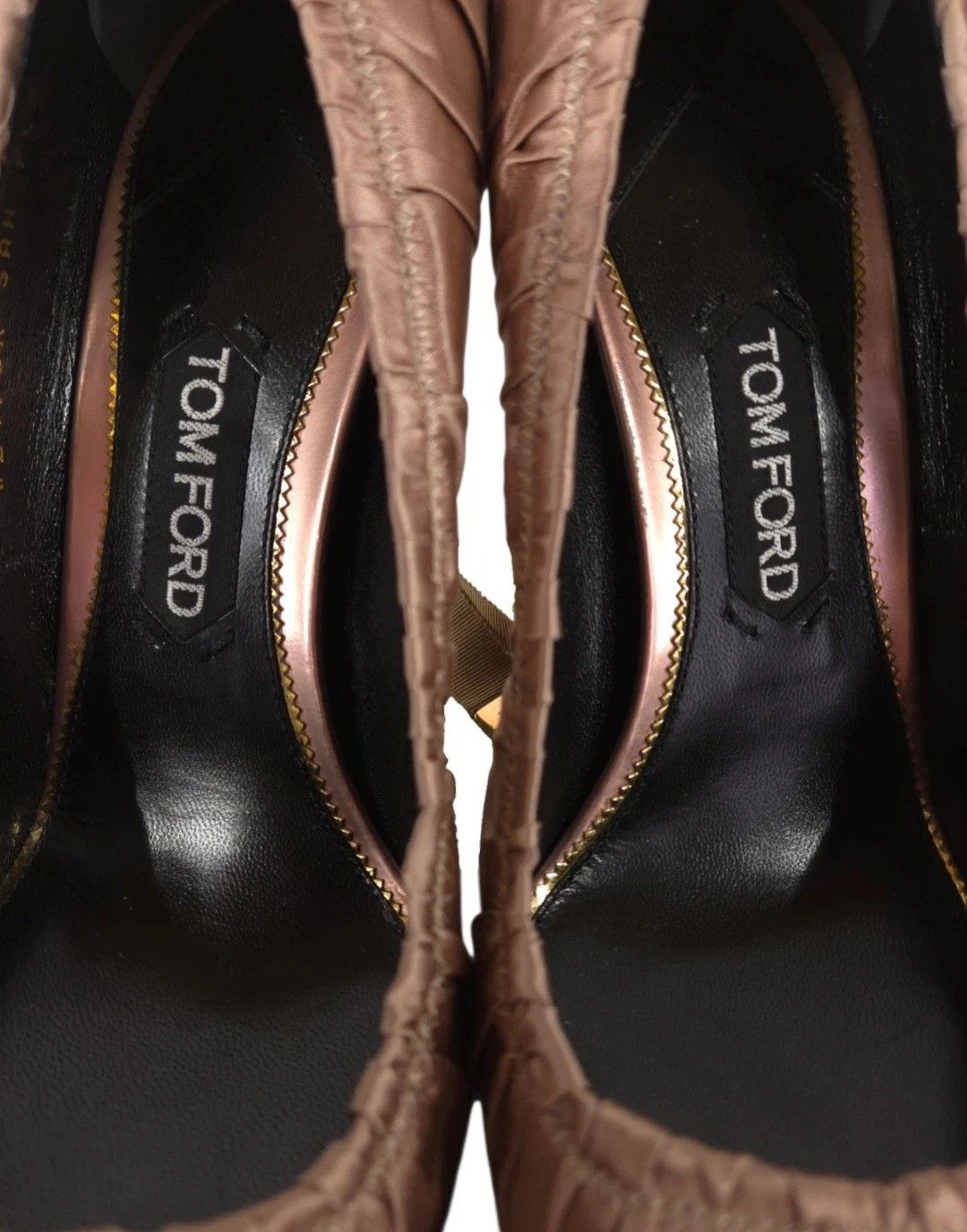 Tom Ford Tom Ford Ruched Silk Tie Pumps US 11 EU 41 Womens Antique Size US 11 / IT 41 - 10 Thumbnail