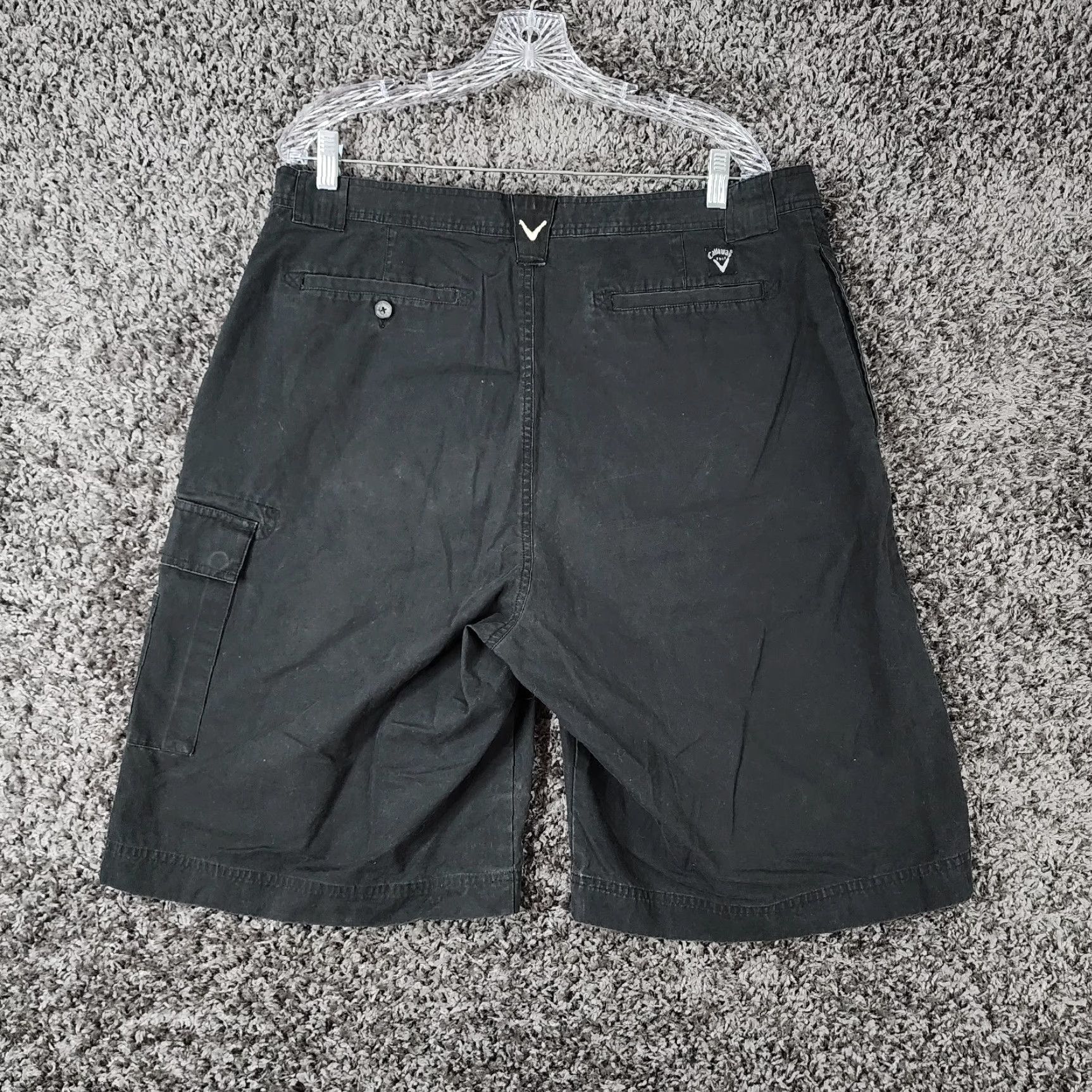 Callaway VINTAGE Callaway Golf Men’s Cargo Shorts Size 38 Black Sports Activewear Size US 38 / EU 54 - 5 Thumbnail