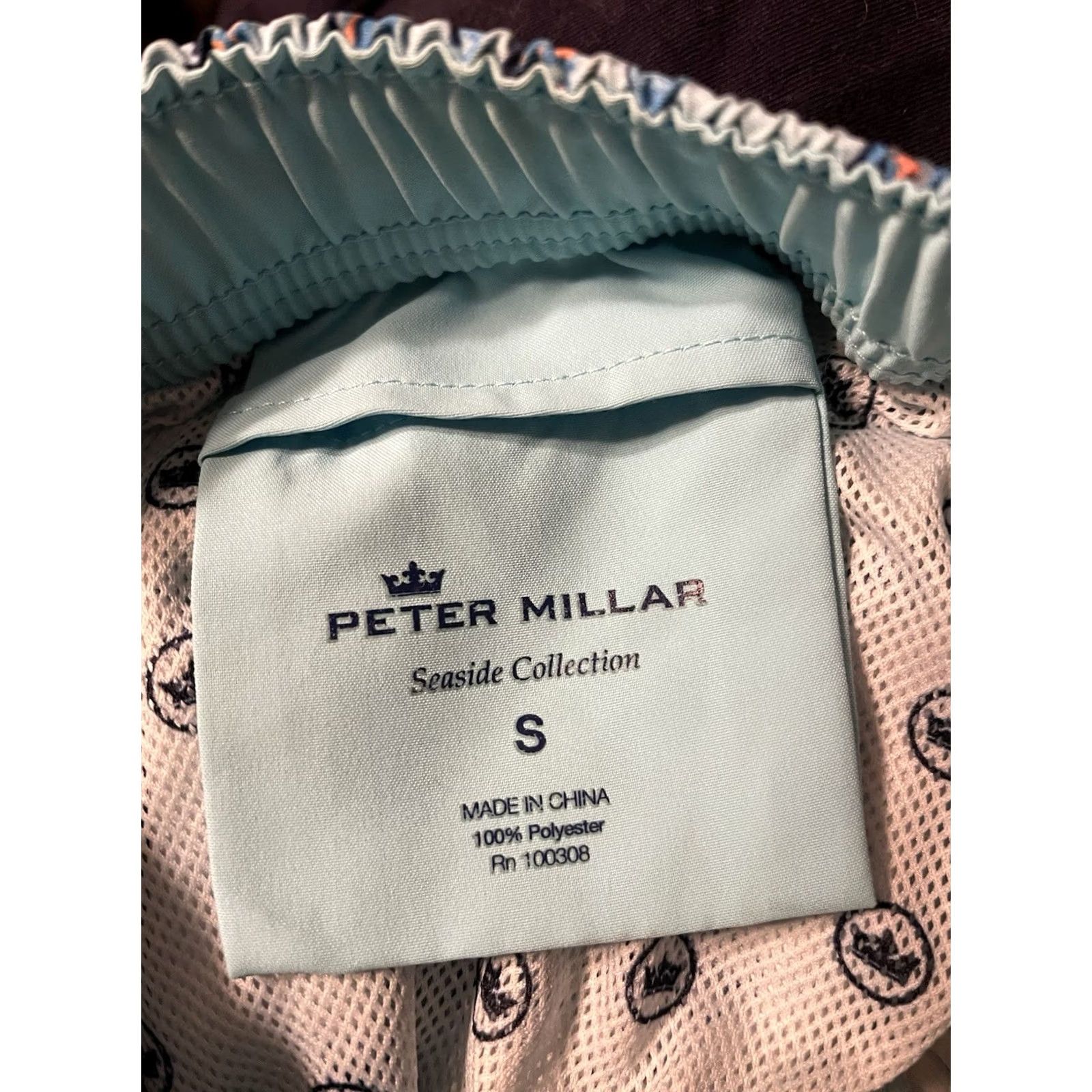 Peter Millar VINTAGE Peter Millar Seaside Collection Swim Trunks Seahorses Lined 8" Men's Small Blue Trunks Mens Small Swim Bottoms 8" inseam Size 36R - 5 Thumbnail