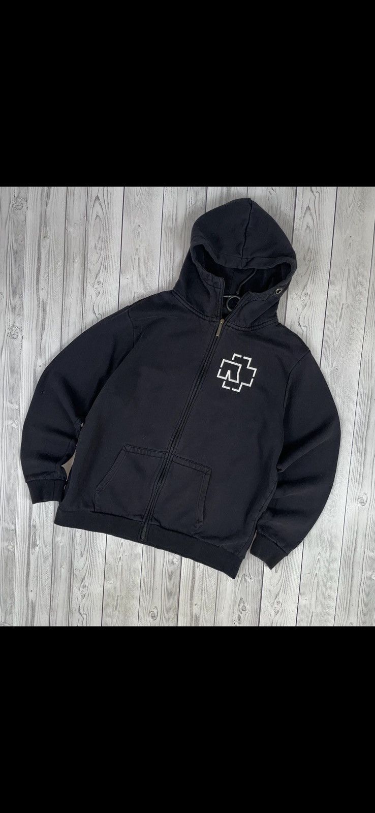 Vintage Vintage Rammstein rock hoodie size L-XL rare logo Size US L / EU 52-54 / 3 - 3 Thumbnail
