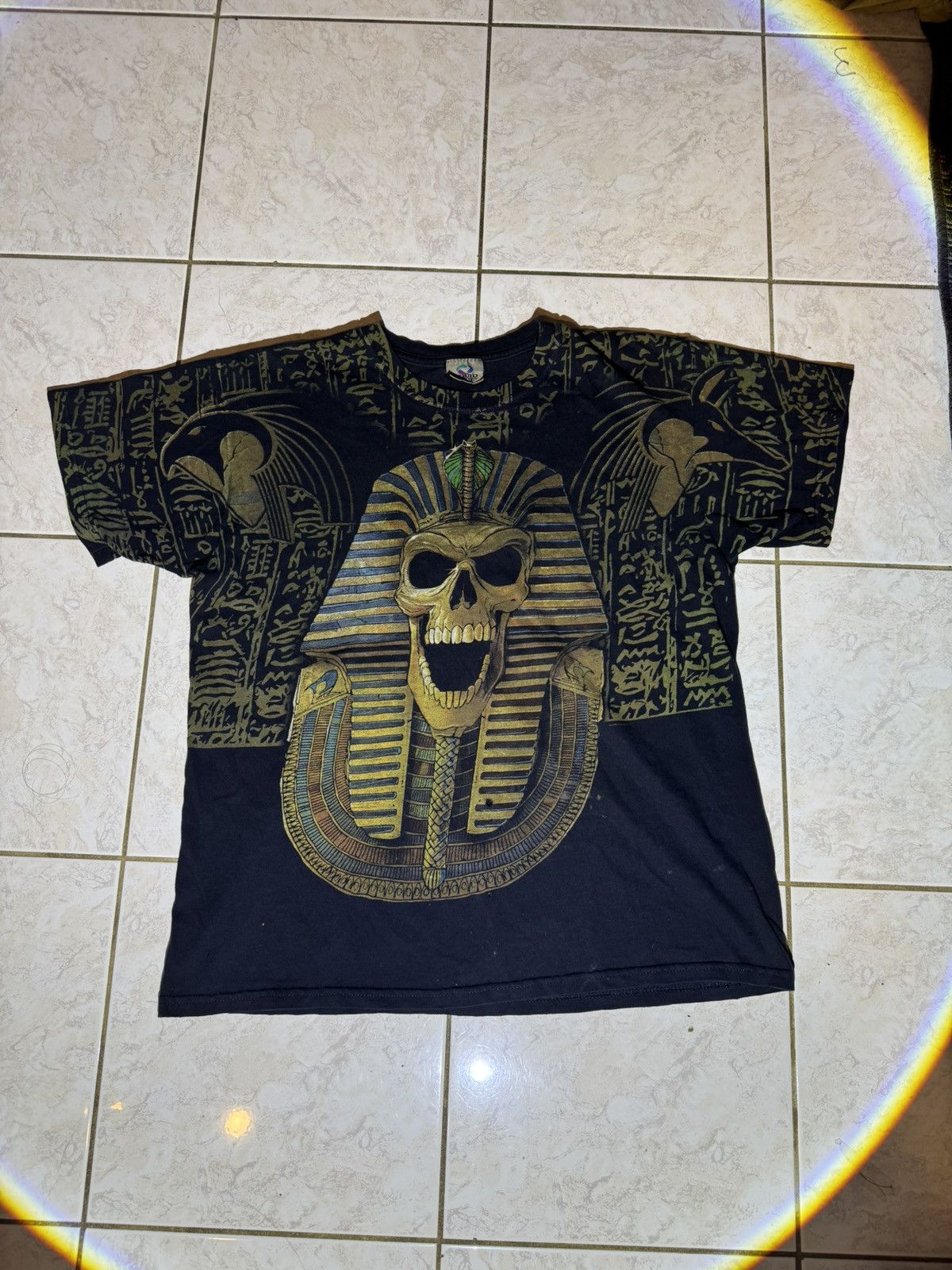 Liquid Blue Vintage 2005 AOP Liquid Blue Egyptian Skull black T-shirt Size US M / EU 48-50 / 2 - 1 Thumbnail
