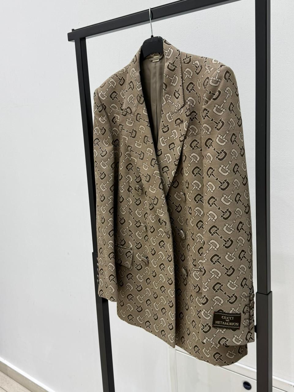 Gucci CC28 Maxi Horsebit Double-Breasted Blazer in Brown Size US M / EU 48-50 / 2 - 5 Thumbnail