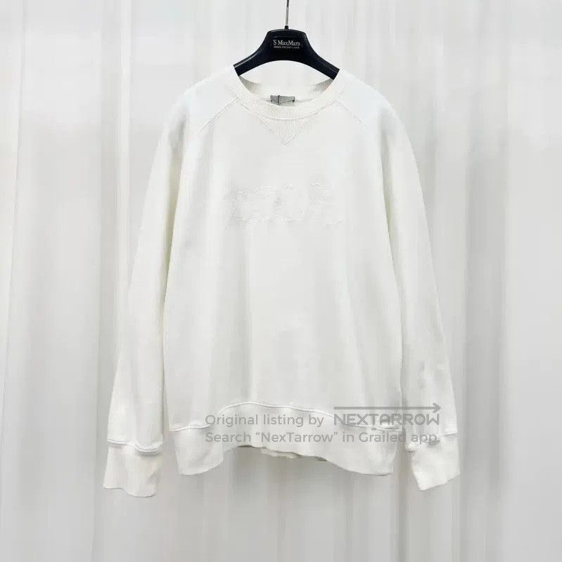 Dior Dior Men's Long Sleeve White Sweatshirt . Size US XL / EU 56 / 4 - 1 Thumbnail