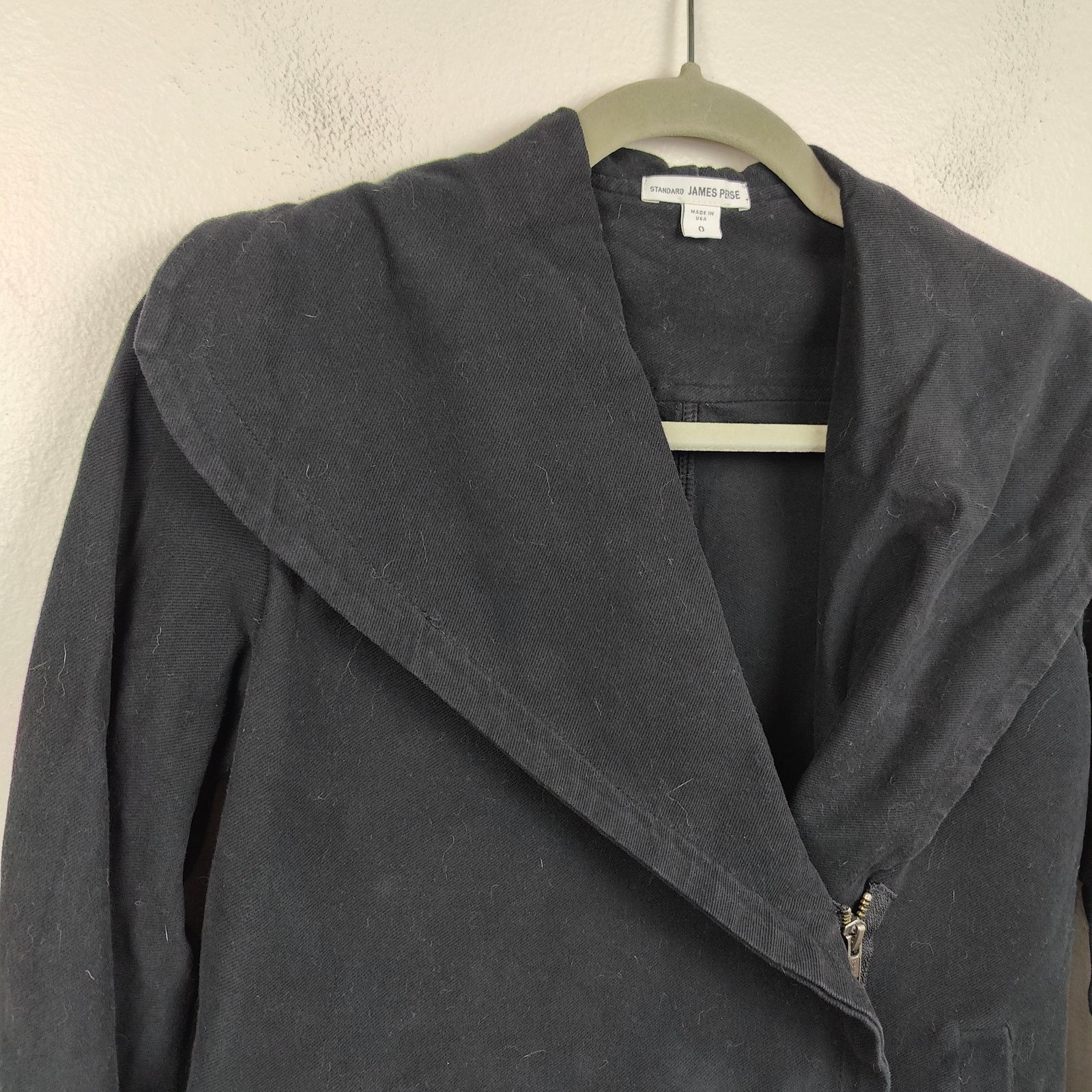 James Perse Standard James Perse Knit Moto Jacket Womens XS 0 Black Size XS / US 0-2 / IT 36-38 - 2 Thumbnail
