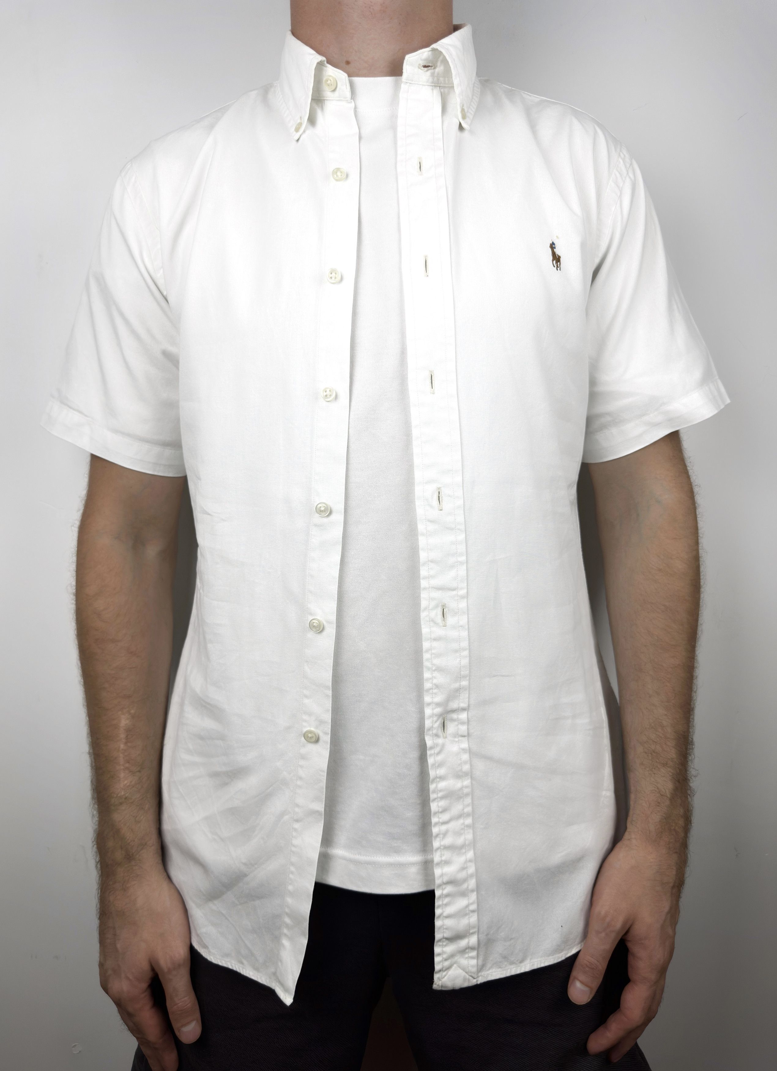 Polo Ralph Lauren Polo Ralph Lauren Logo White Short Sleeve Button Up Shirt Size US M / EU 48-50 / 2 - 3 Thumbnail