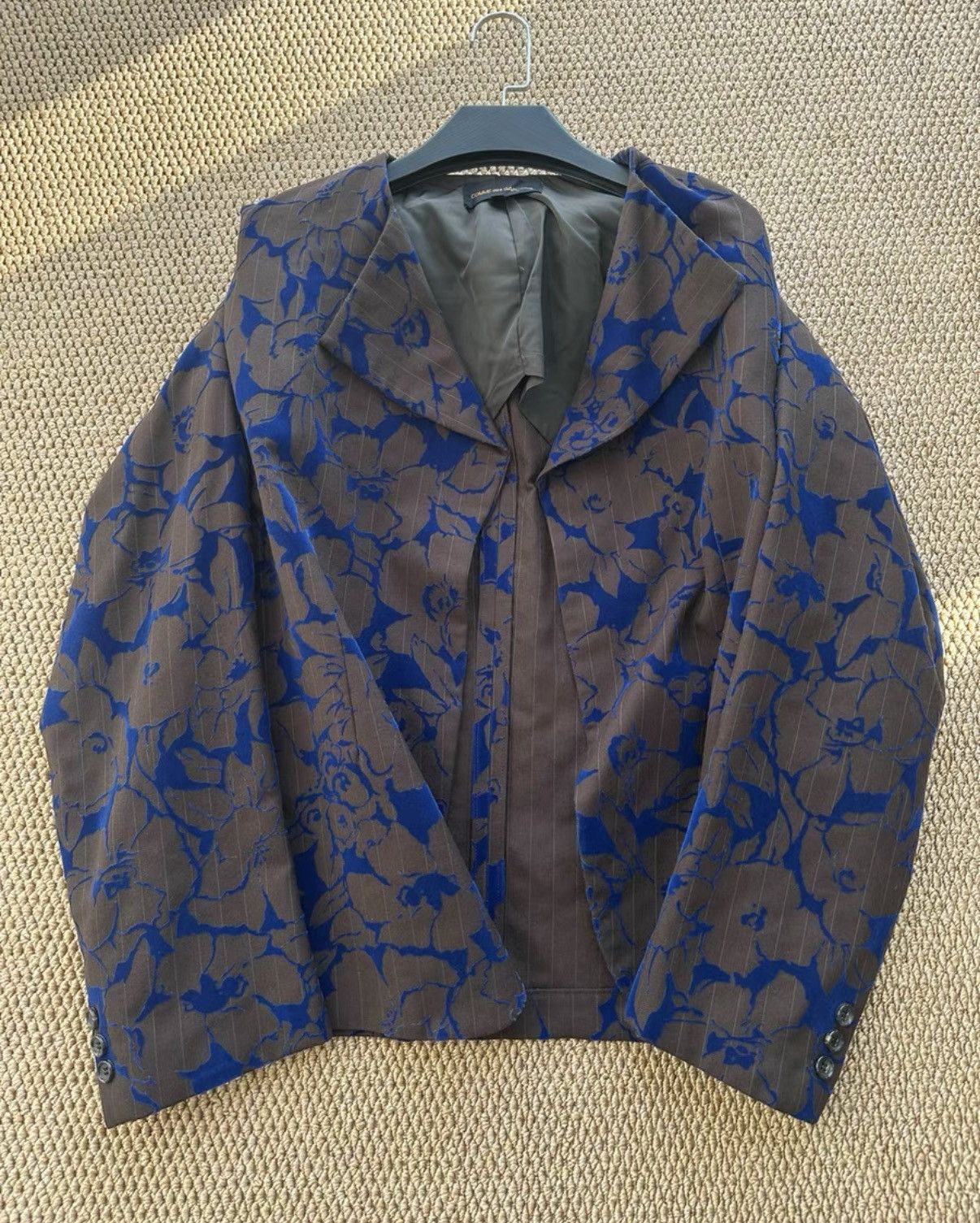 Comme des Garcons COMME des GARÇONS Wool Striped Flocked Cocoon Jacket K23 Size M / US 6-8 / IT 42-44 - 2 Thumbnail