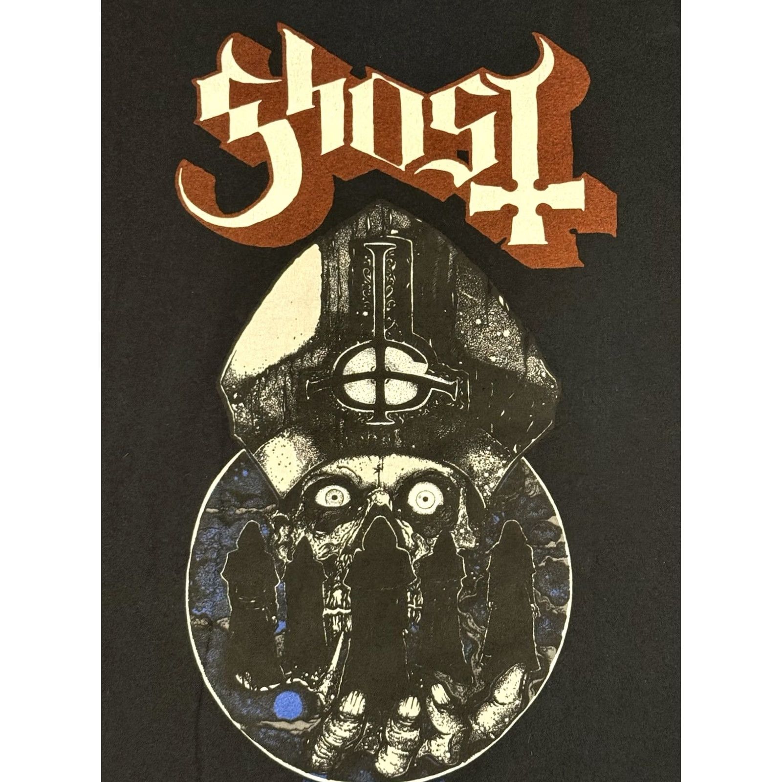 Gildan Ghost North American Tour Shirt L Men Black Short Sleeve Crew Neck Cotton 2010-2019 Gildan Band Rock Metal Horror Graphic Print Vintage No N/A Size US L / EU 52-54 / 3 - 3 Thumbnail