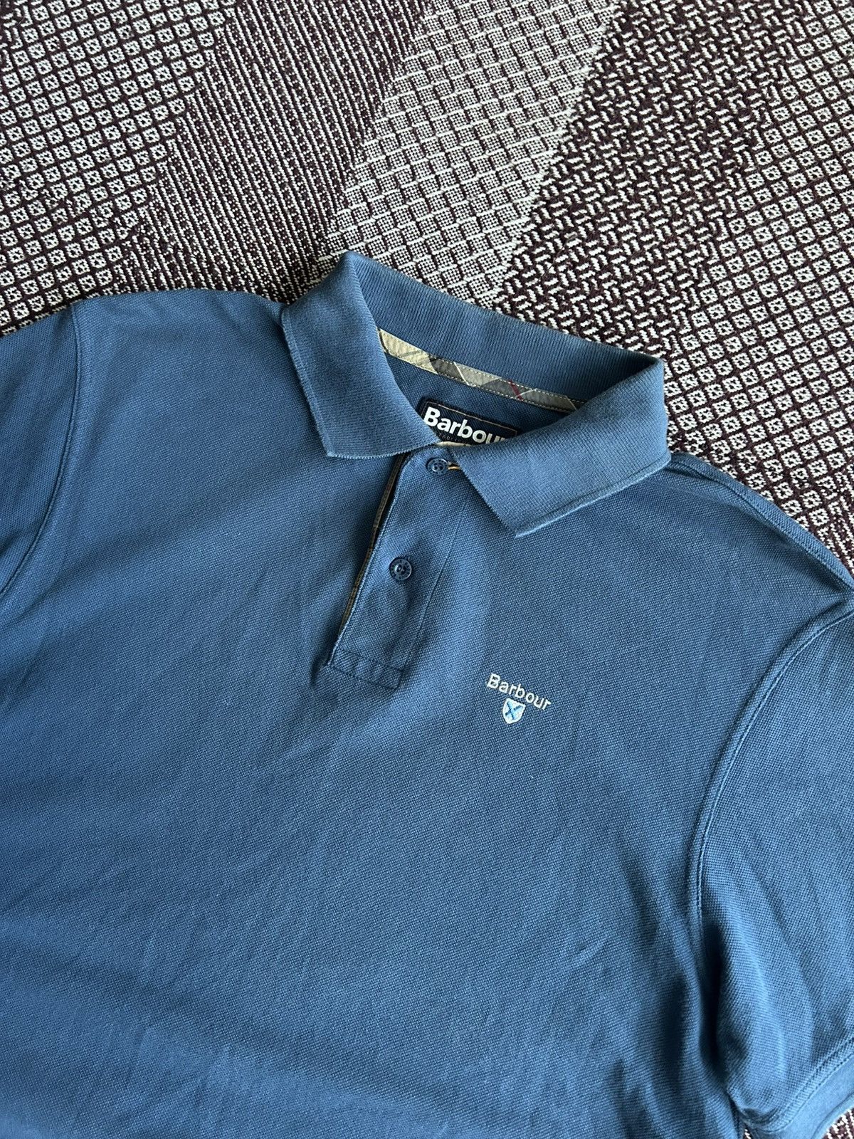 Barbour Barbour Polo T-shirt Mens Solid Style Blue Size Medium Size US M / EU 48-50 / 2 - 3 Thumbnail