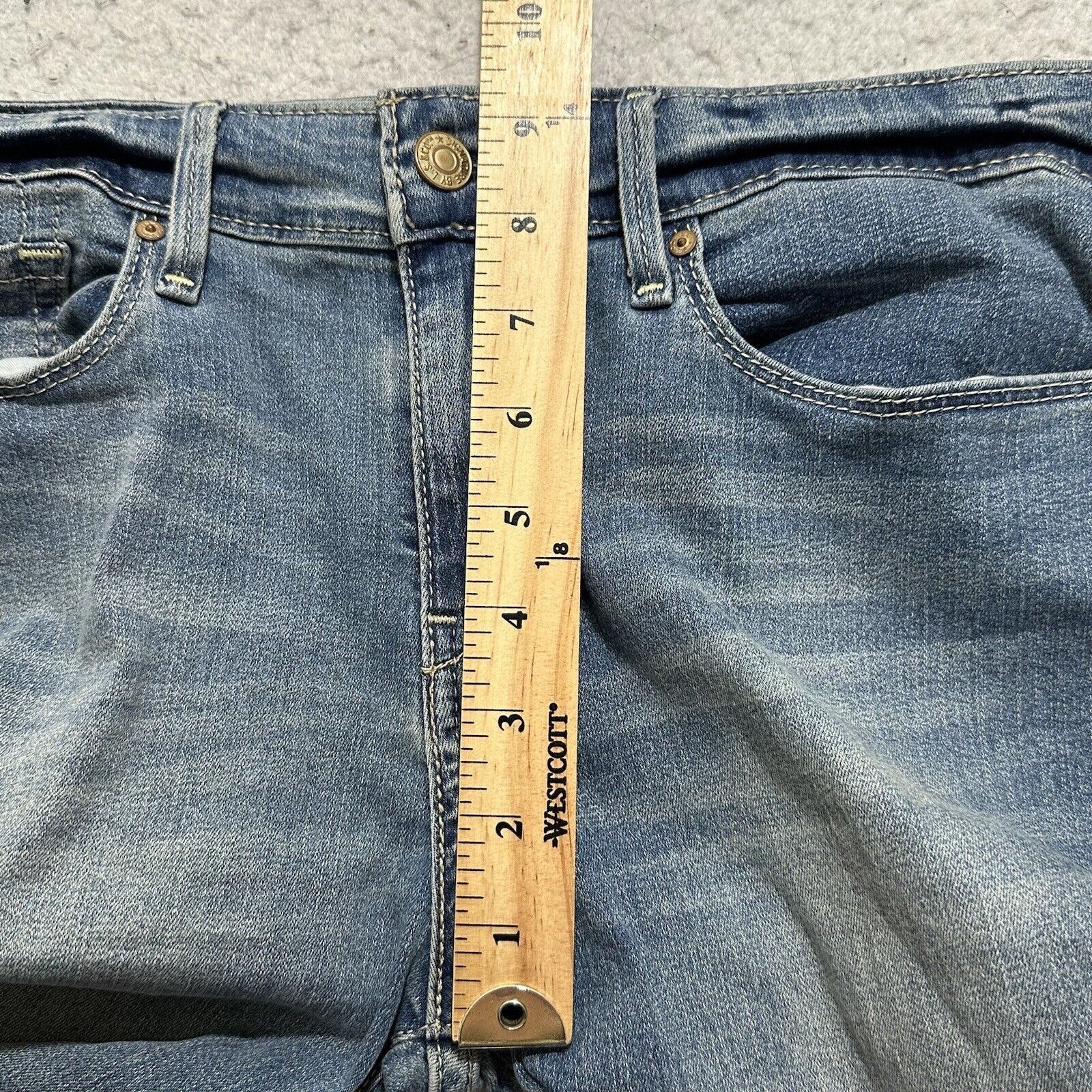 Levi's Levi's Signature 8 (29x29) Skinny Denim Distress Blue Jeans Size 30" / US 8 / IT 44 - 13 Thumbnail