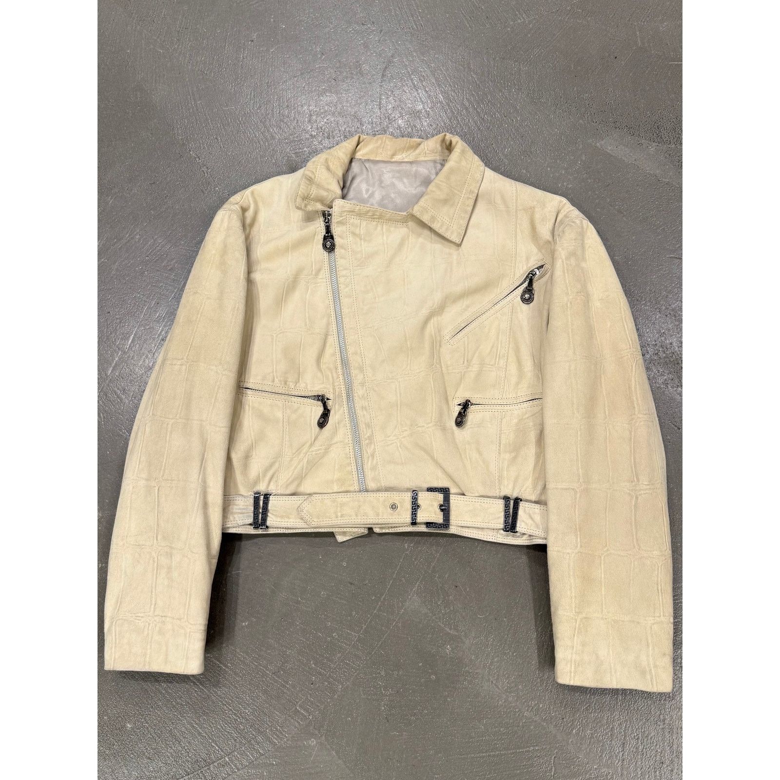 Versace A/W1994 Gianni Versace cropped crocodile leather jacket Size M / US 6-8 / IT 42-44 - 3 Thumbnail