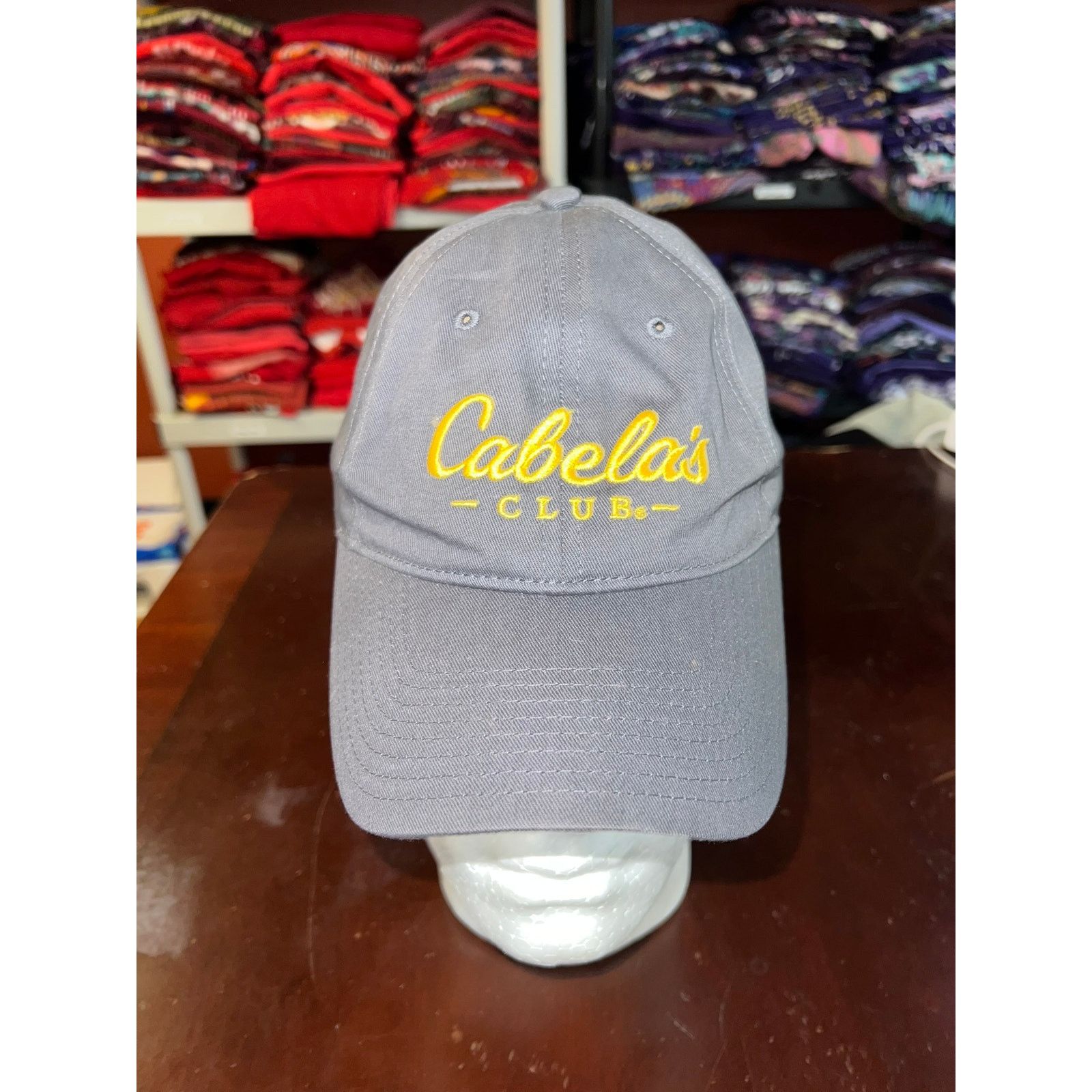 Cabelas Cabelas Club Hat Gray Yellow Dad Style Cap Headwear OS Size ONE SIZE - 2 Thumbnail