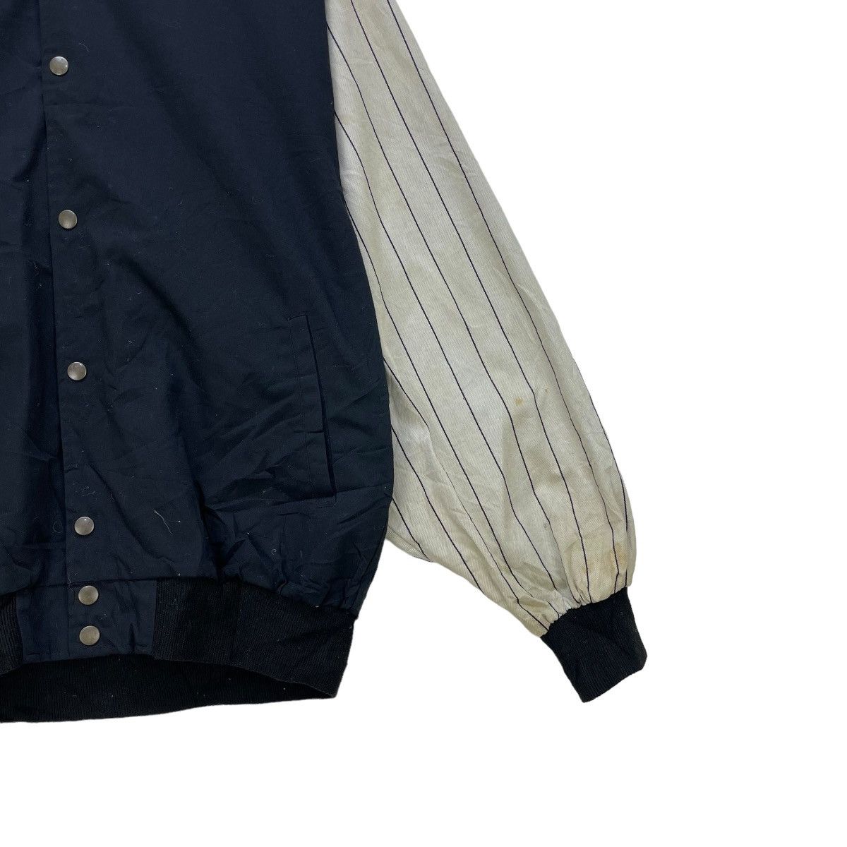 MLB × New York Yankees × Vintage Japanese Brand Reward Baseball Stripe Bomber Jacket Size US M / EU 48-50 / 2 - 3 Thumbnail