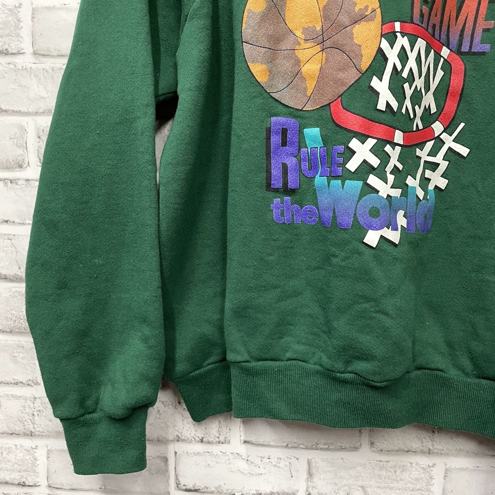 Hanes VINTAGE Hanes Activewear Basketball Green Crewneck Sweatshirt Men XL Size US XL / EU 56 / 4 - 3 Thumbnail