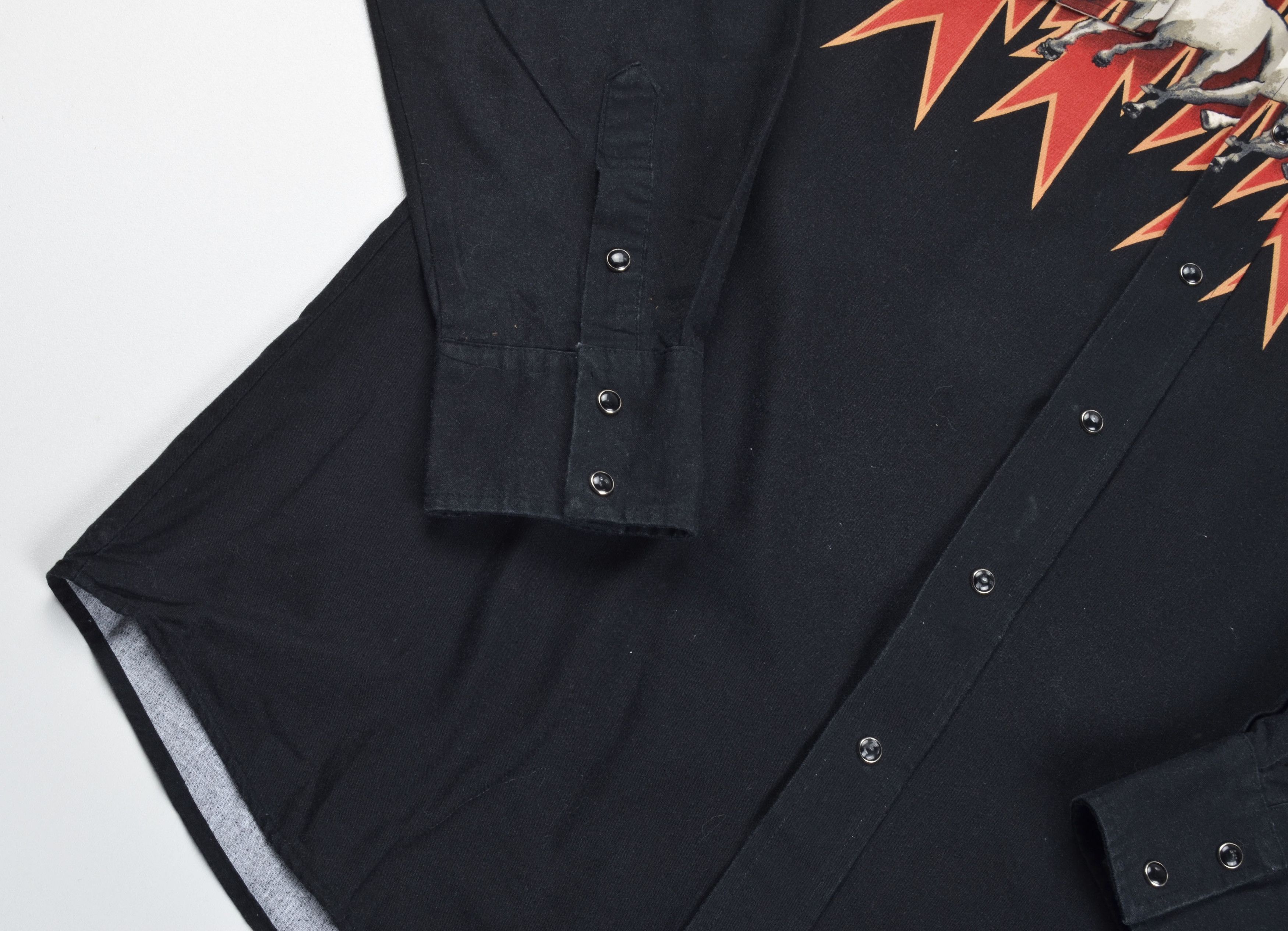 Roper Roper Horse Print Black Button Up Western Cowboy Shirt Size US M / EU 48-50 / 2 - 3 Thumbnail