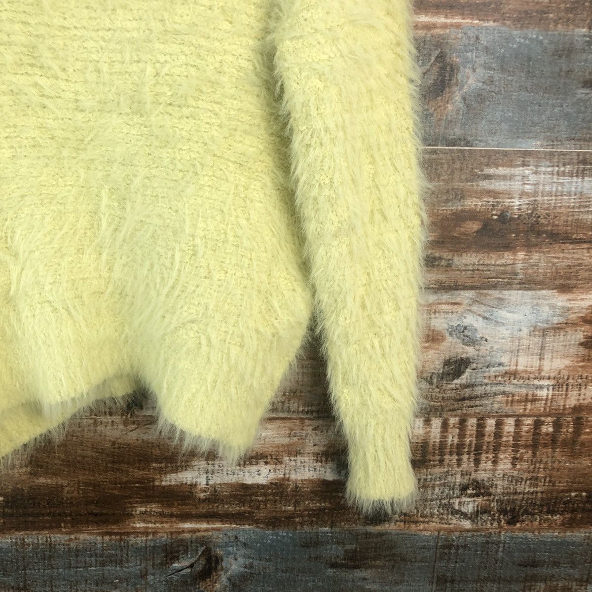 Vintage DL Choco Raffine Yellow Mohair Knitwear #C541 Size M / US 6-8 / IT 42-44 - 16 Thumbnail