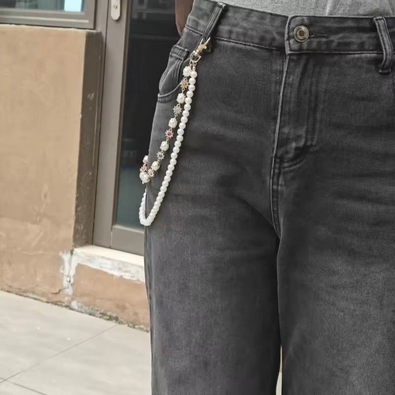 Other Ingemark Simple Imitation Pearl Rhinestone Waist Chain Pant Size ONE SIZE - 10 Thumbnail