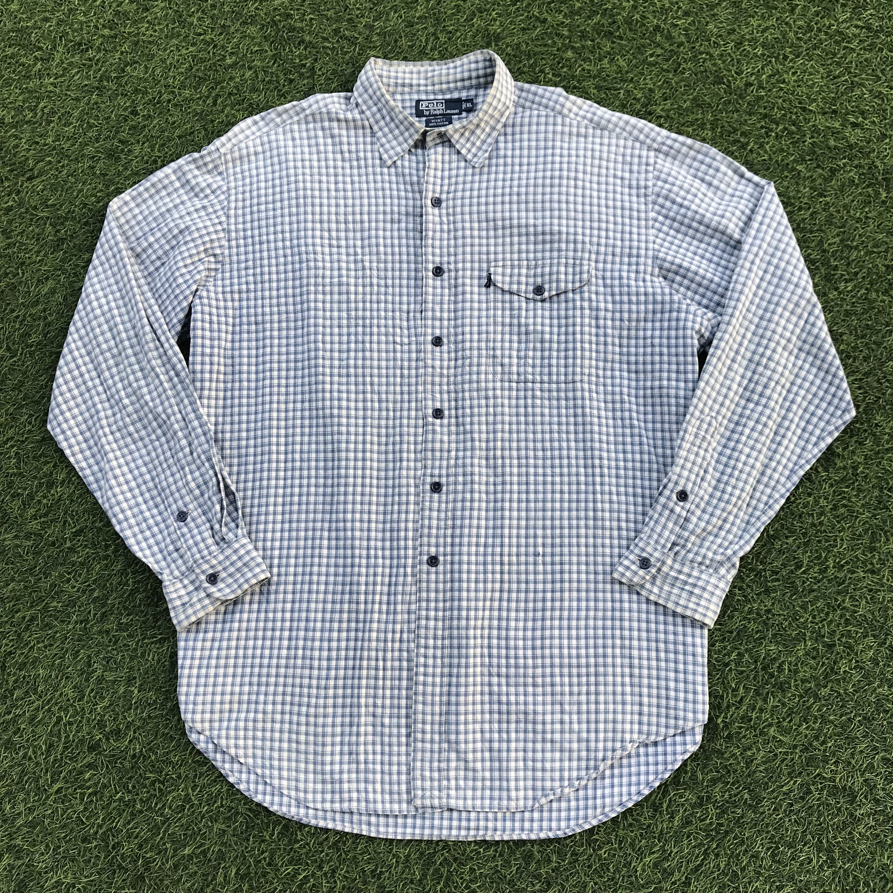 Polo Ralph Lauren × Vintage Vintage archive Polo ralph lauren Wyatt shirt checkered Size US XL / EU 56 / 4 - 15 Thumbnail