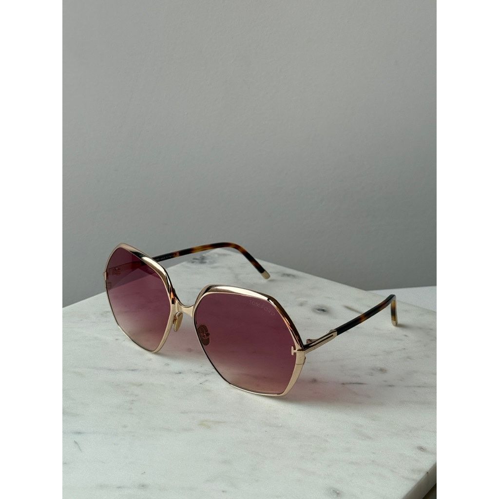 Tom Ford NEW Tom Ford TF0912 Fonda Gold Metal Sunglasses $535 Size ONE SIZE - 5 Thumbnail