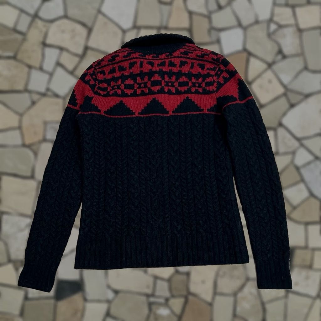Ralph Lauren VINTAGE Ralph Lauren Wool Cable Knit Sweater Shawl Collar Aztec Hole Women’s Medium Size M / US 6-8 / IT 42-44 - 1 Thumbnail