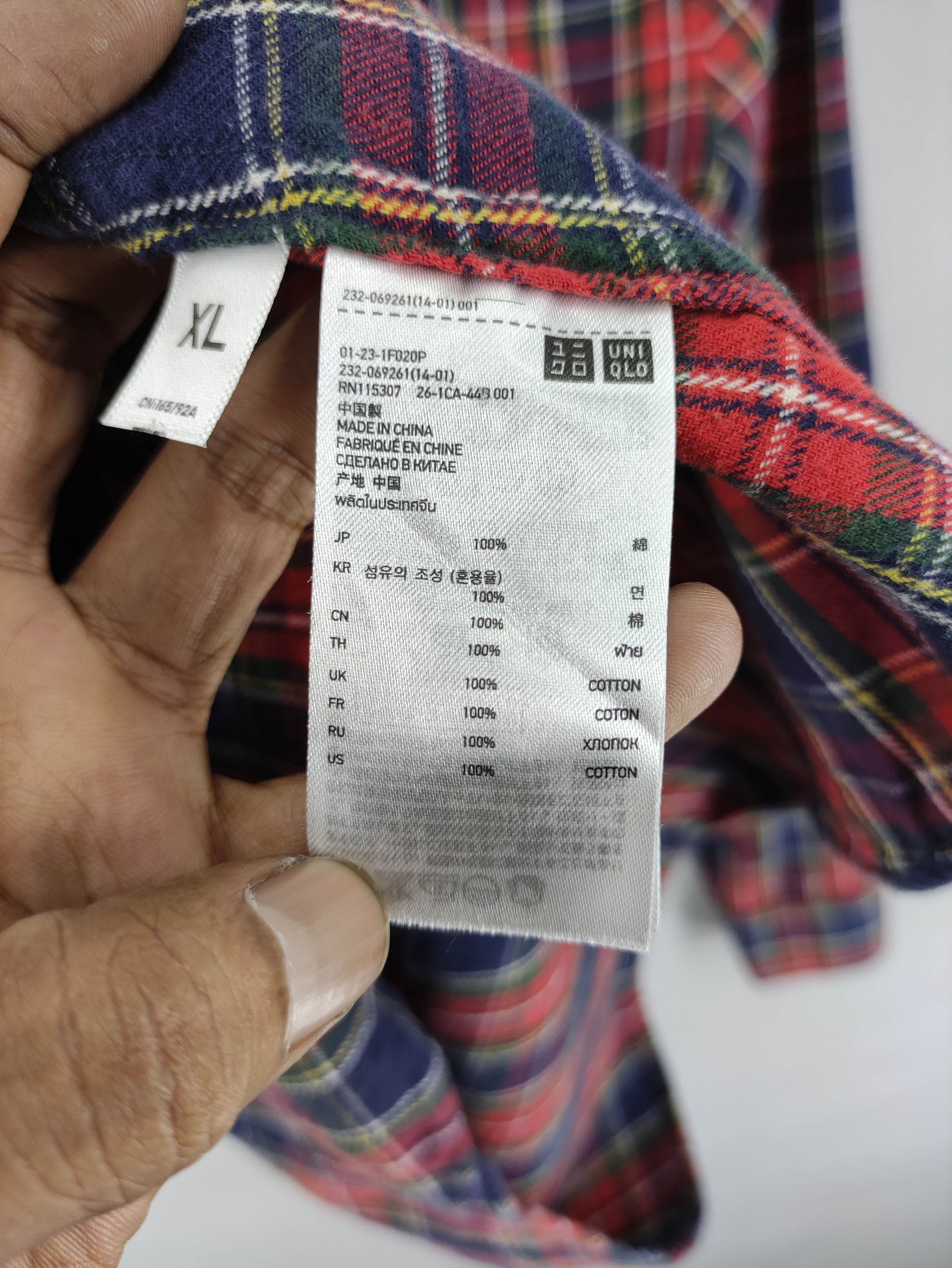 Uniqlo Uniqlo Flannel Long Sleeve Shirt Button Up Size US XL / EU 56 / 4 - 5 Thumbnail