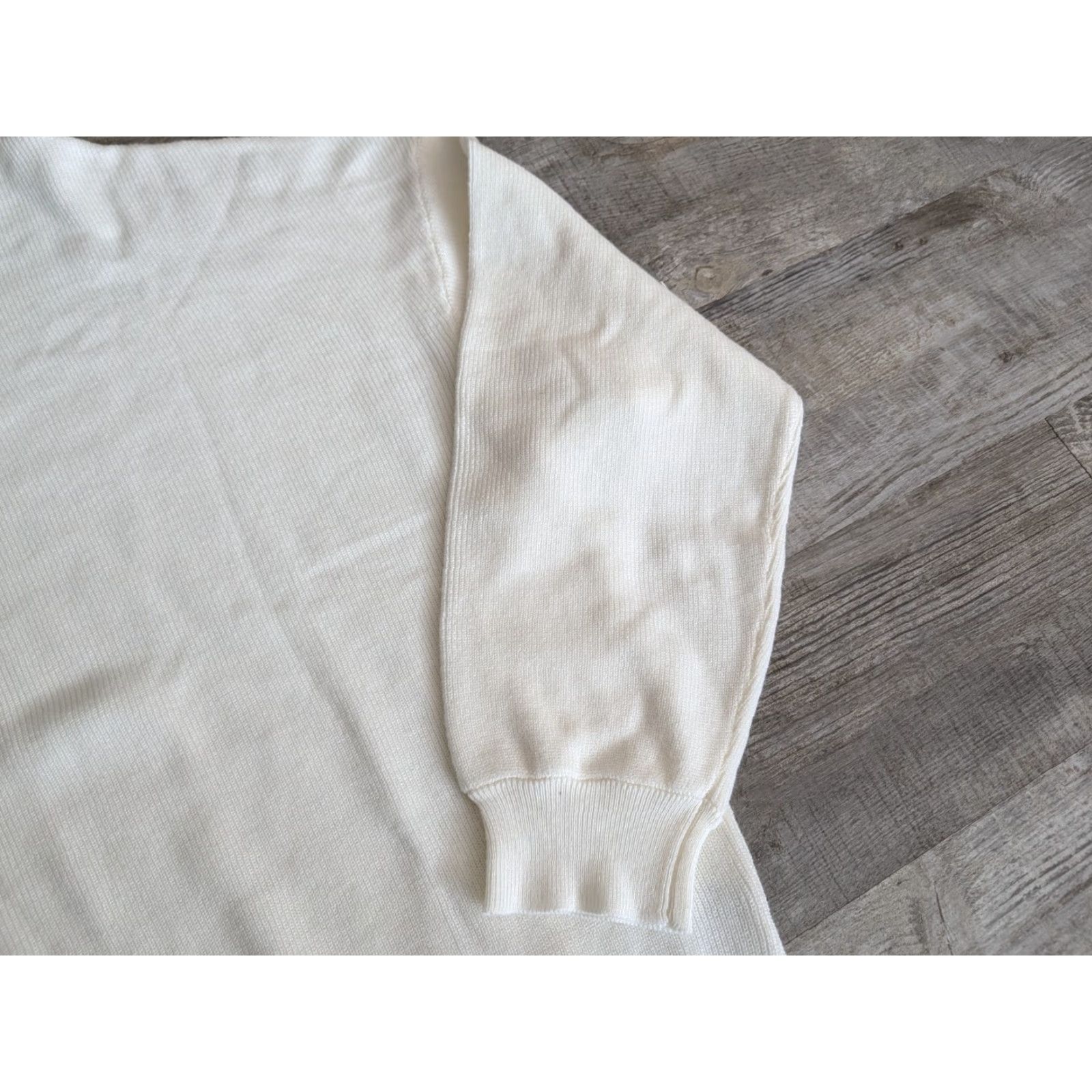 Vintage NWT Arach & Cloz Men’s Sweater White Size Medium Wool Blend Crew Neck Long Sleeve Pullover Knit Solid Size US M / EU 48-50 / 2 - 5 Thumbnail