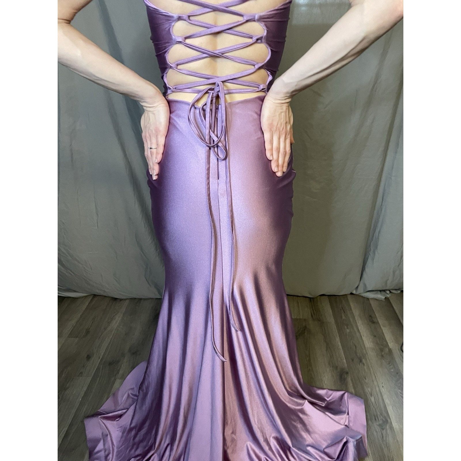 Other Jessica Angel Size Small Purple Open Strappy Back Slit Size S / US 4 / IT 40 - 4 Thumbnail