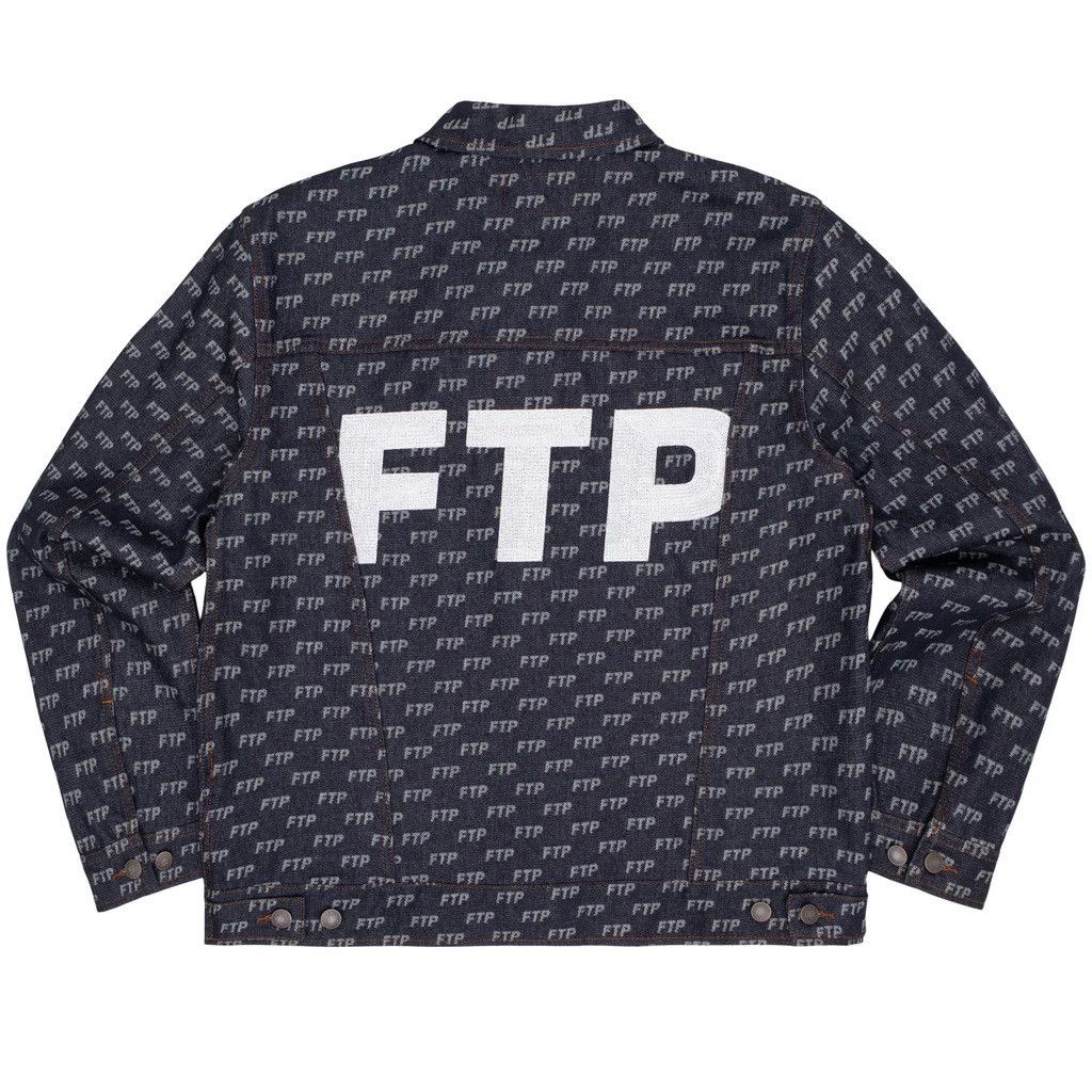 Fuck The Population NEW FTP All Over Jacquard Denim Trucker Jacket Indigo SZ XL Size US XL / EU 56 / 4 - 14 Thumbnail