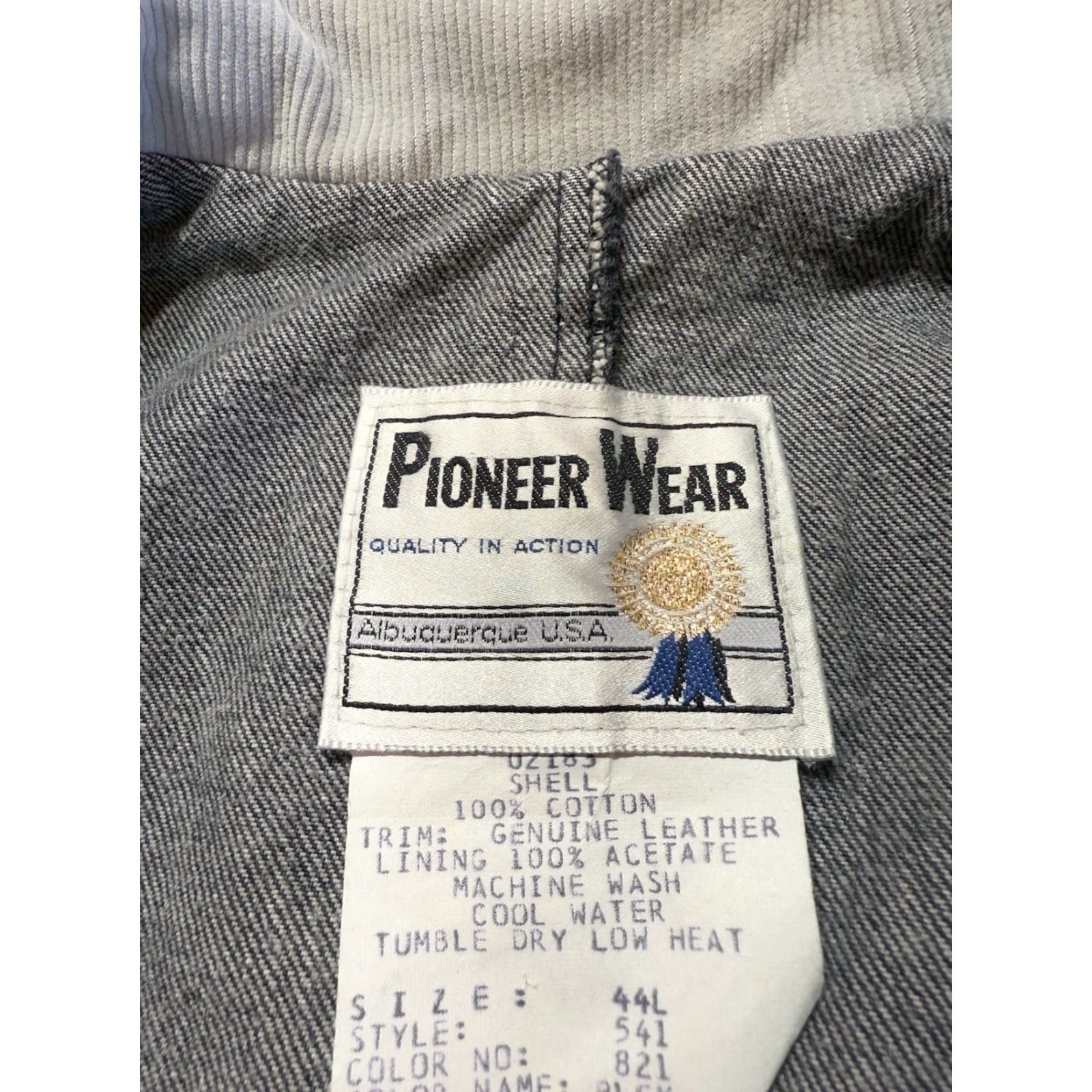 Vintage VINTAGE Pioneer Wear Jacket Blazer Mens 44 Long Tweed Gray Wool Polyester Western Cowboy Rockabilly Button Two-Button Jacket / Coat/ Blazer Size 44R - 3 Thumbnail
