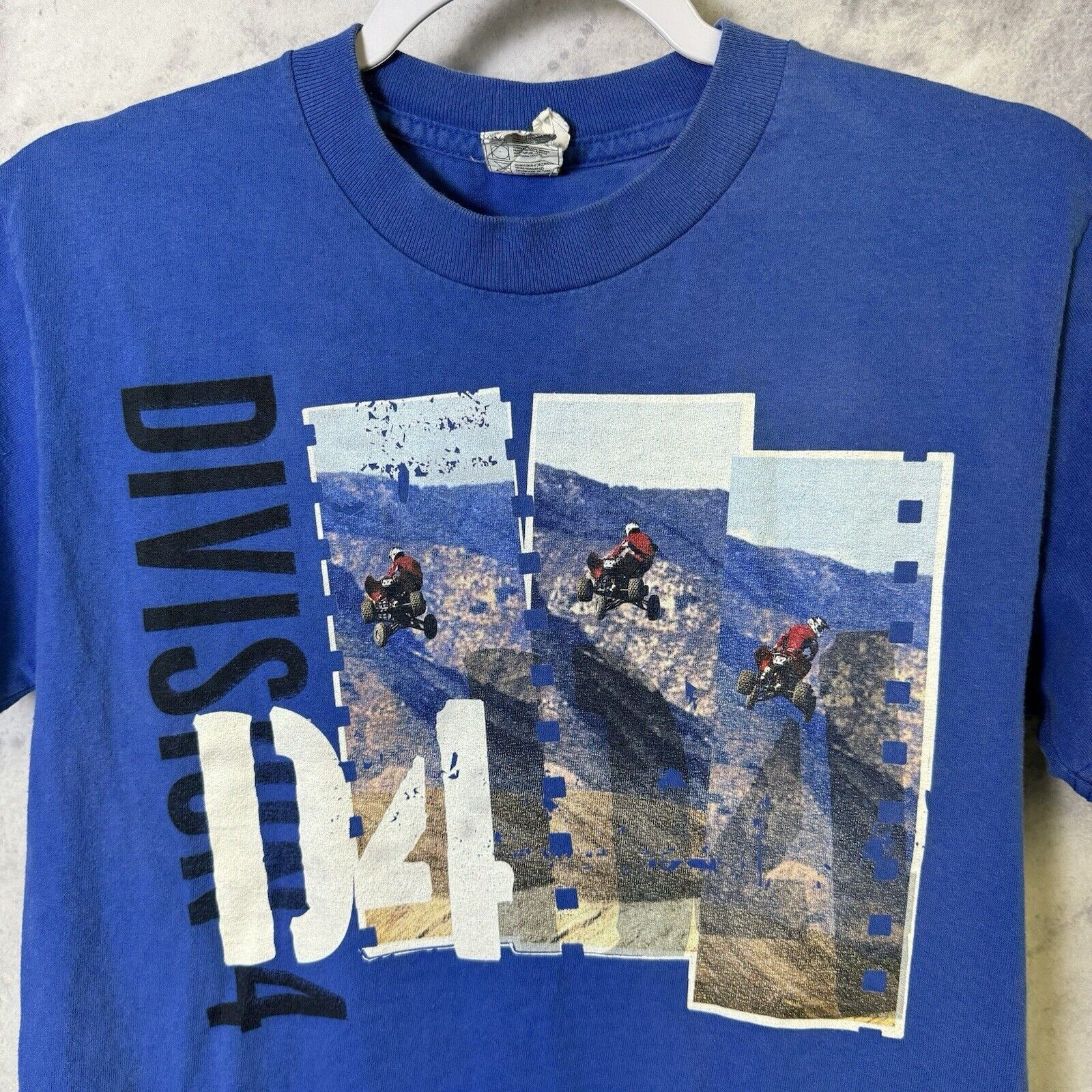 Vintage Vintage Division 4 Quad Racing T Shirt Mens Small Blue Outdo Size US S / EU 44-46 / 1 - 1 Thumbnail