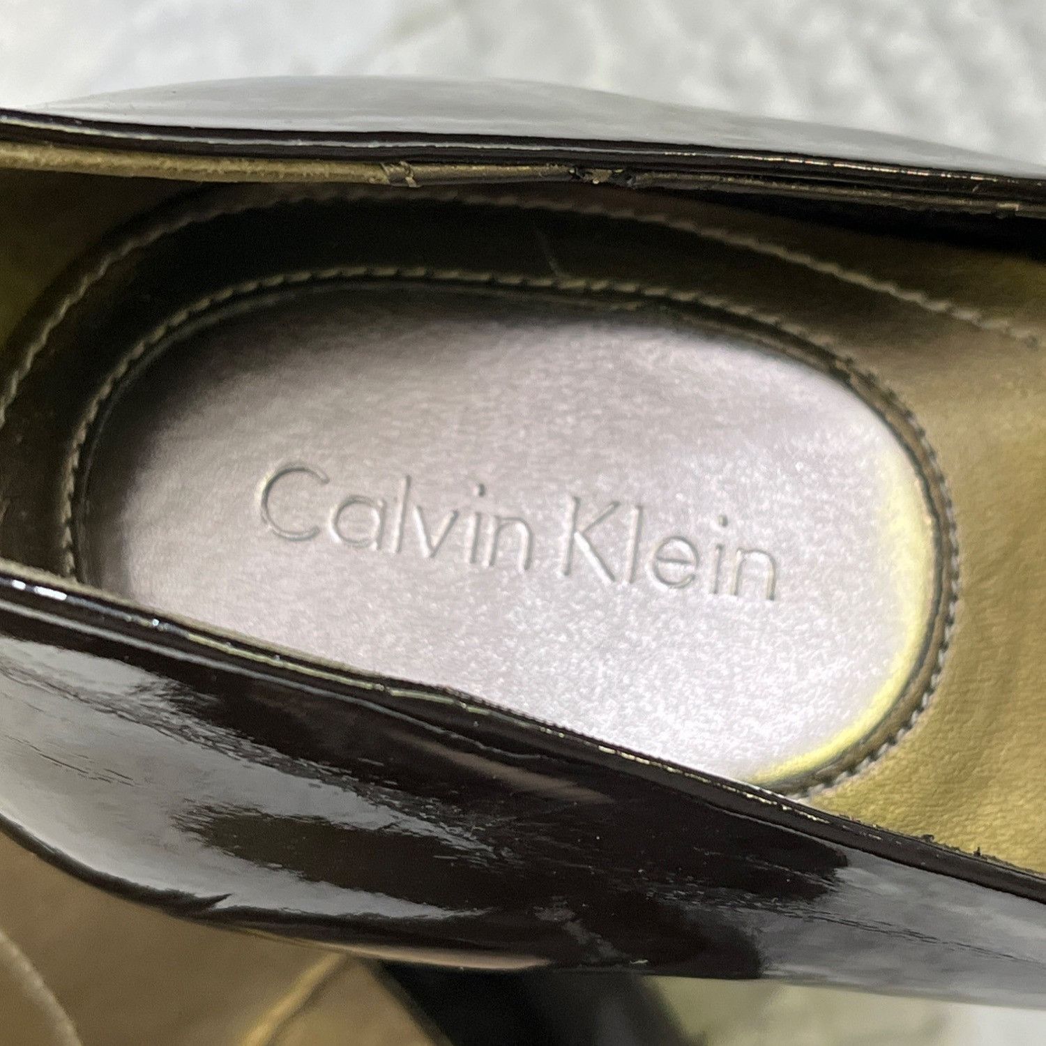 Calvin Klein Calvin Klein Olive Women's Brown Shoes/Heels Sz 9M SKU 5048 Size US 9 / IT 39 - 7 Thumbnail