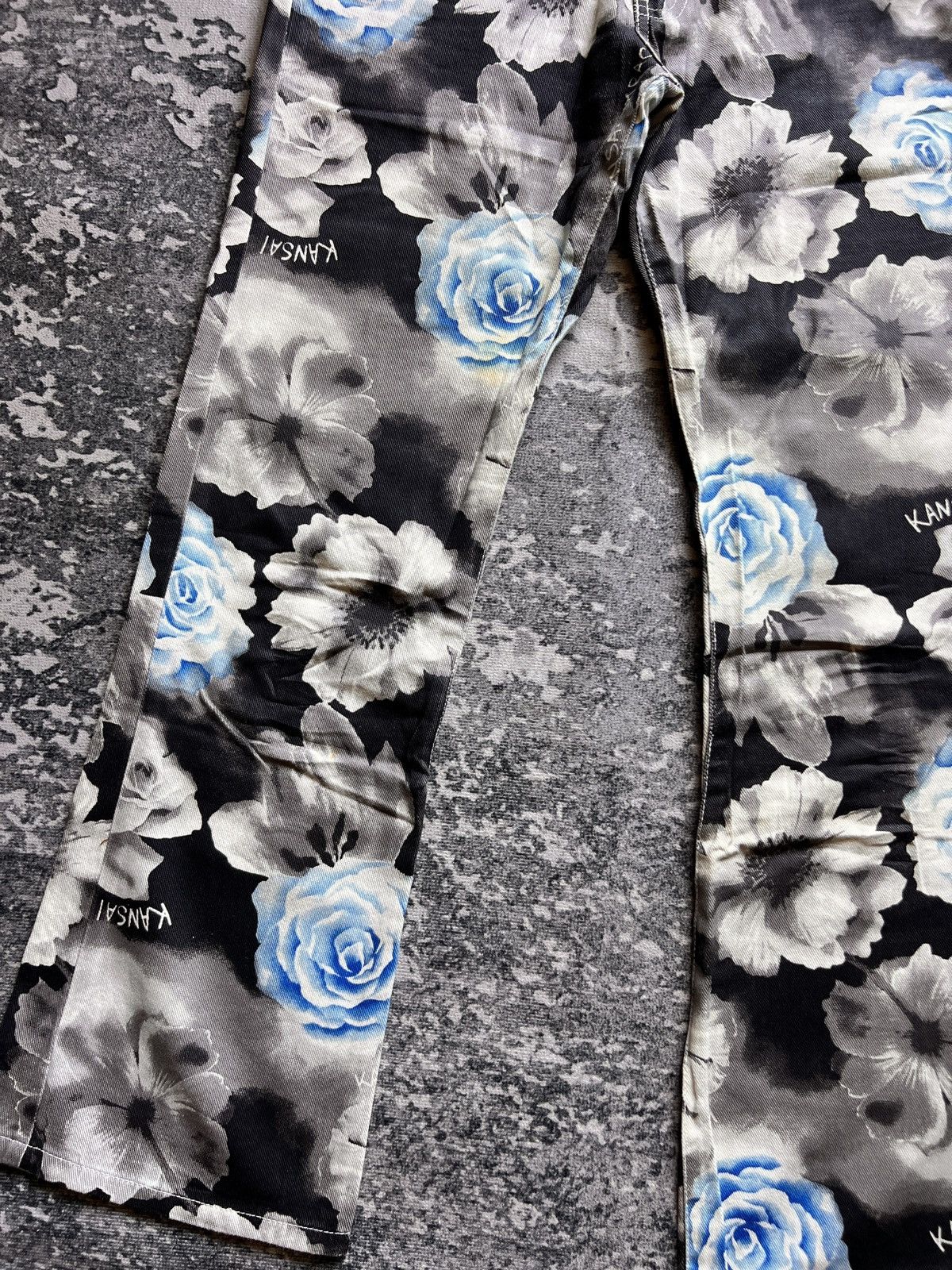 Kansai Yamamoto Kansai Impact Whimsical Bootcut Flare Jeans Size 26" / US 2 / IT 38 - 6 Thumbnail