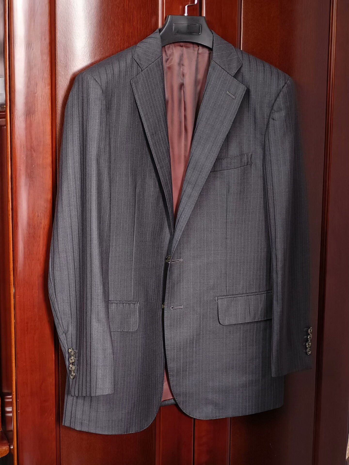 Ermenegildo Zegna Italian Zegna Gray Wool Blend Suit Size US L / EU 52-54 / 3 - 1 Thumbnail