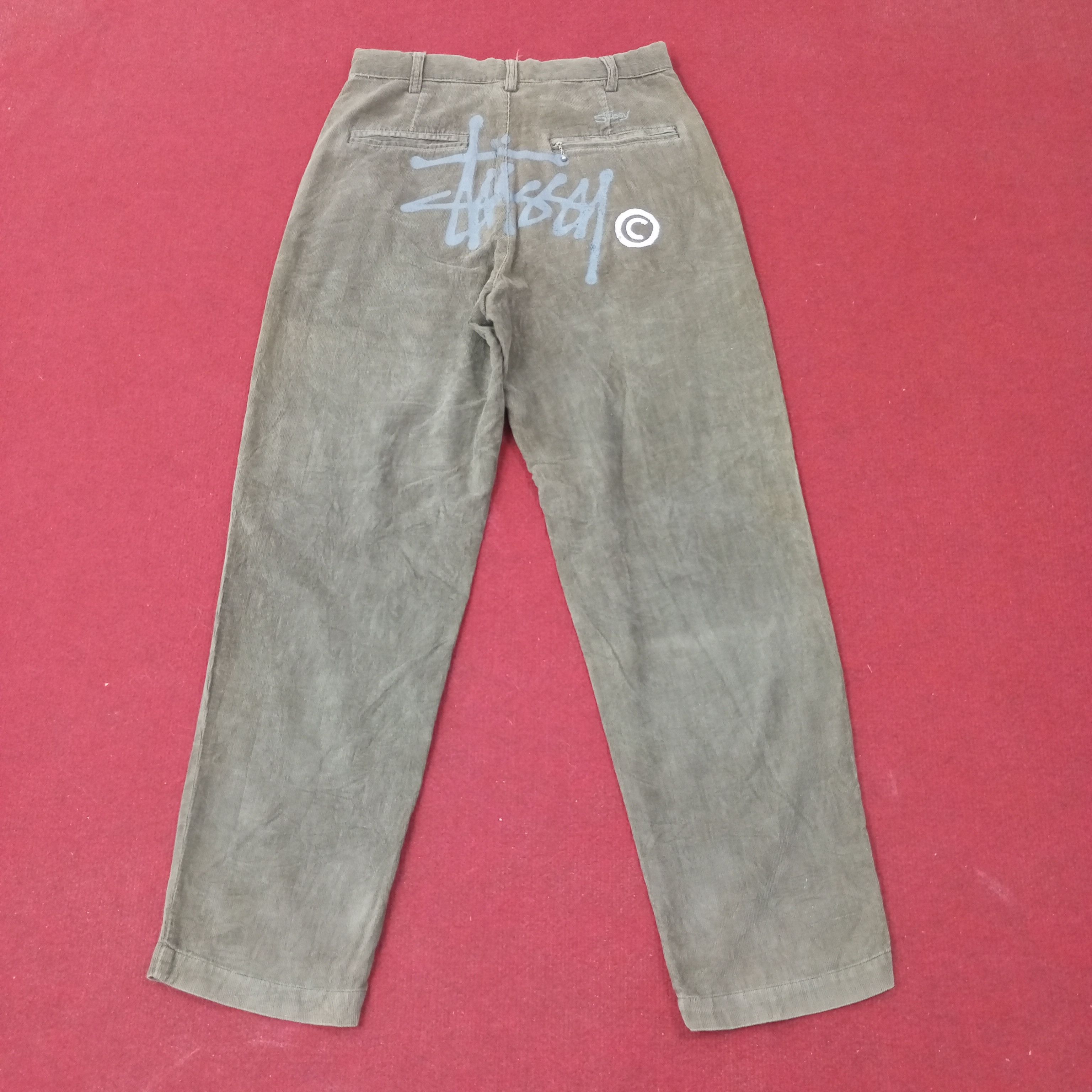 Stussy Stussy Streetwear Custom Art Corduroy Pants c228n25 Size US 29 - 1 Thumbnail