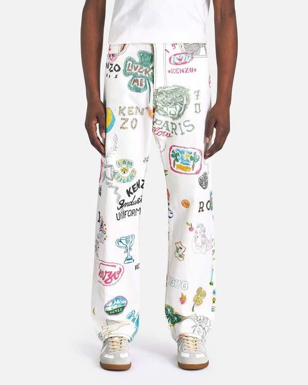 Kenzo Kenzo Straight Denim Jeans White Size US 32 / EU 48 - 1 Thumbnail
