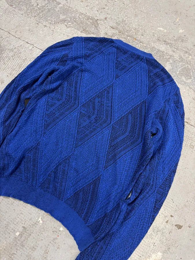 Vintage 1990s Gianni Versace Losange Blue Sweater Size US S / EU 44-46 / 1 - 6 Thumbnail
