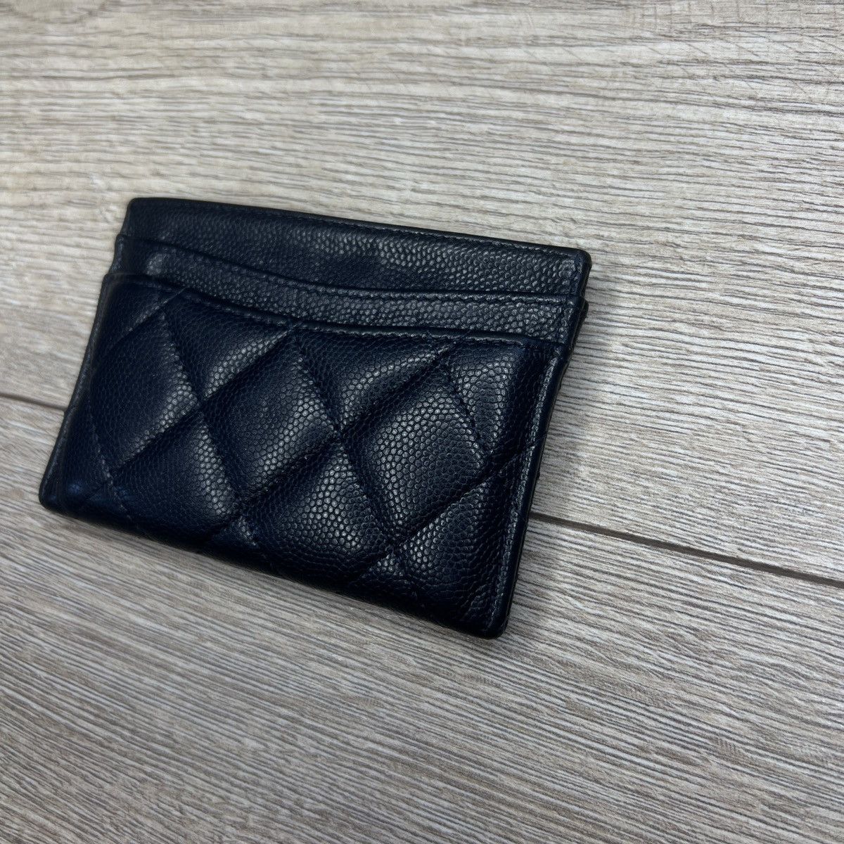 Chanel Chanel Chain Logo Quilted Black Leather Card Holder Wallet Size ONE SIZE - 9 Thumbnail