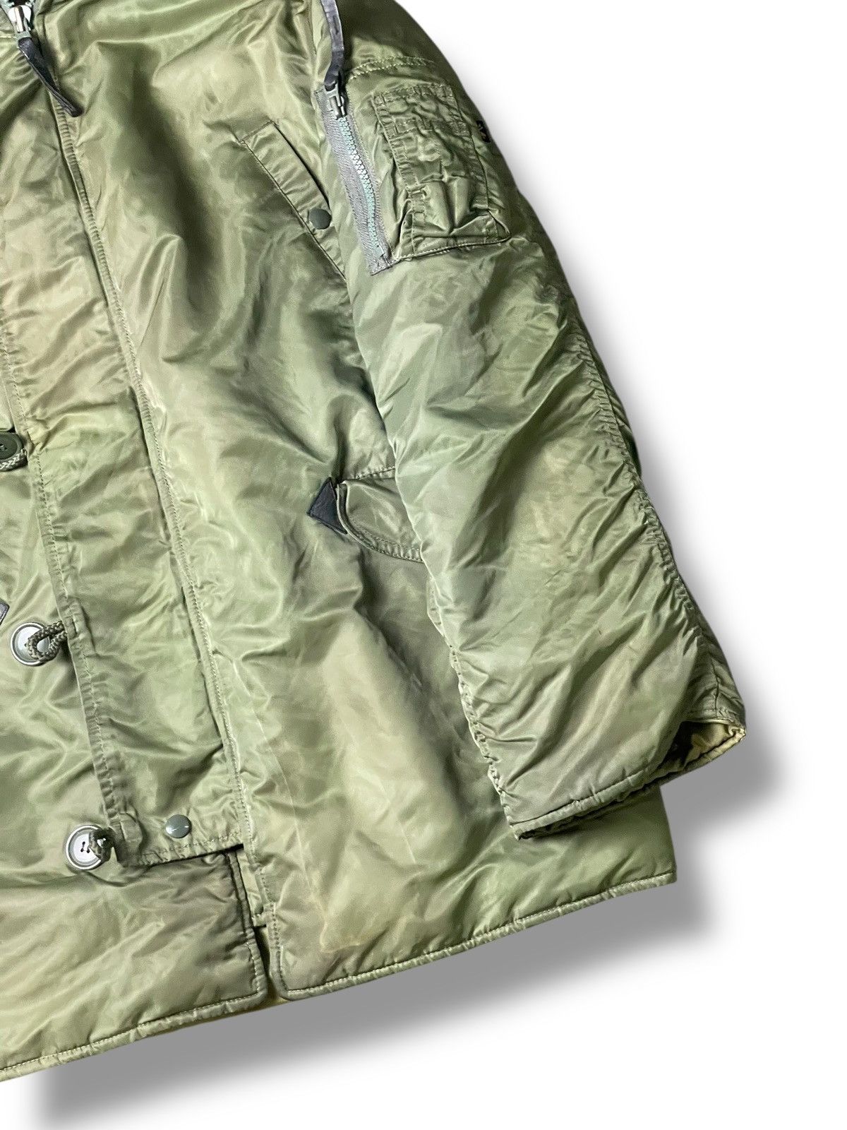 Alpha Industries × Japanese Brand × Vintage Alpha Industries N-3B Fur Hooded Jacket (110) Size US M / EU 48-50 / 2 - 5 Thumbnail