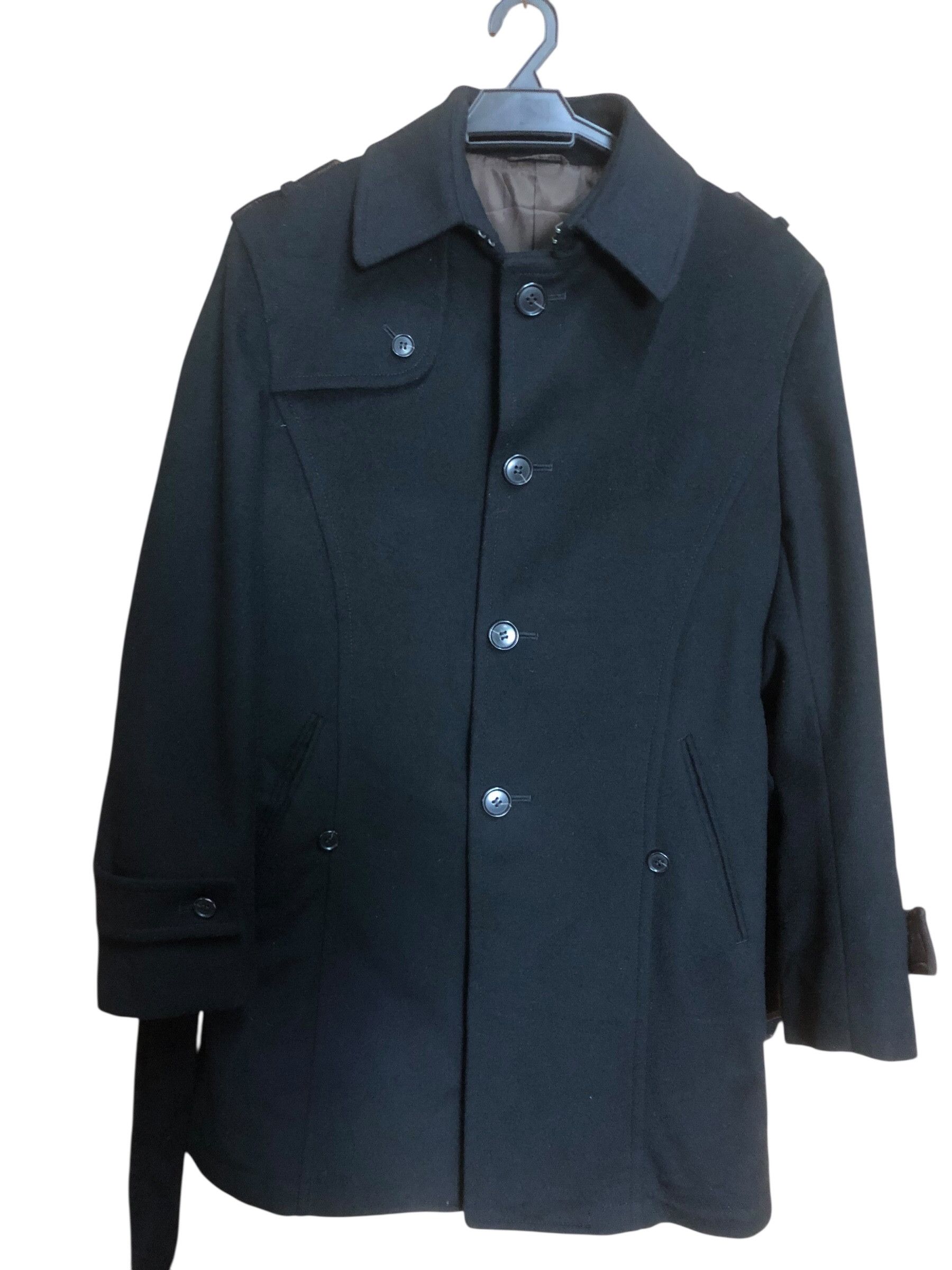 Mr. Junko ME Junko Navy Color Belt Cashmere Blend Over Coat Size US M / EU 48-50 / 2 - 1 Thumbnail