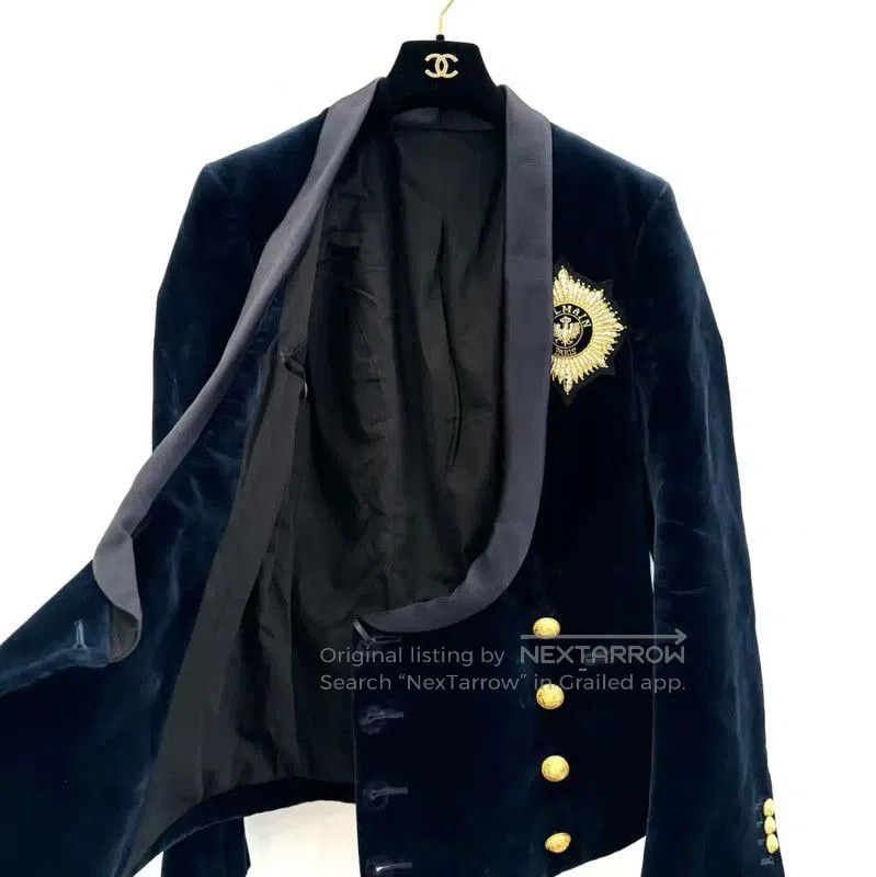 Balmain Balmain Men's Blue Cotton Coat . Size US S / EU 44-46 / 1 - 4 Thumbnail