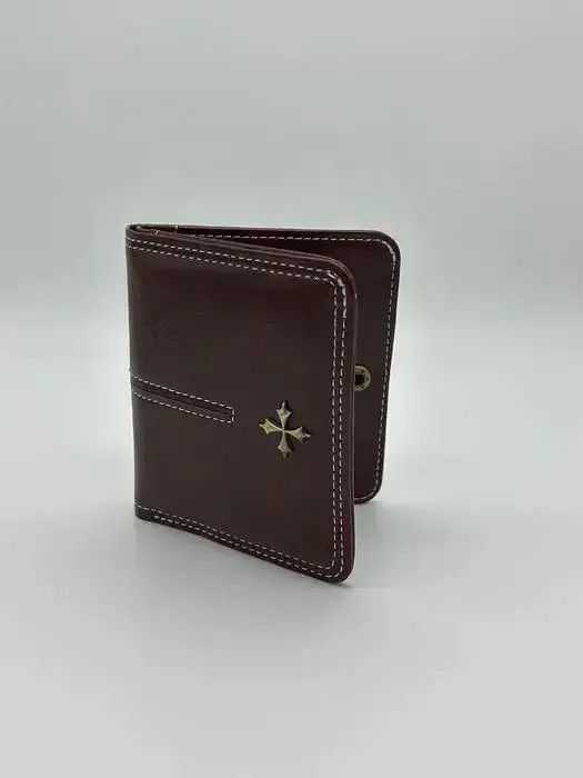 Japanese Brand × Vintage Y2K Leather Cross Wallet (burgundy) Size ONE SIZE - 6 Thumbnail