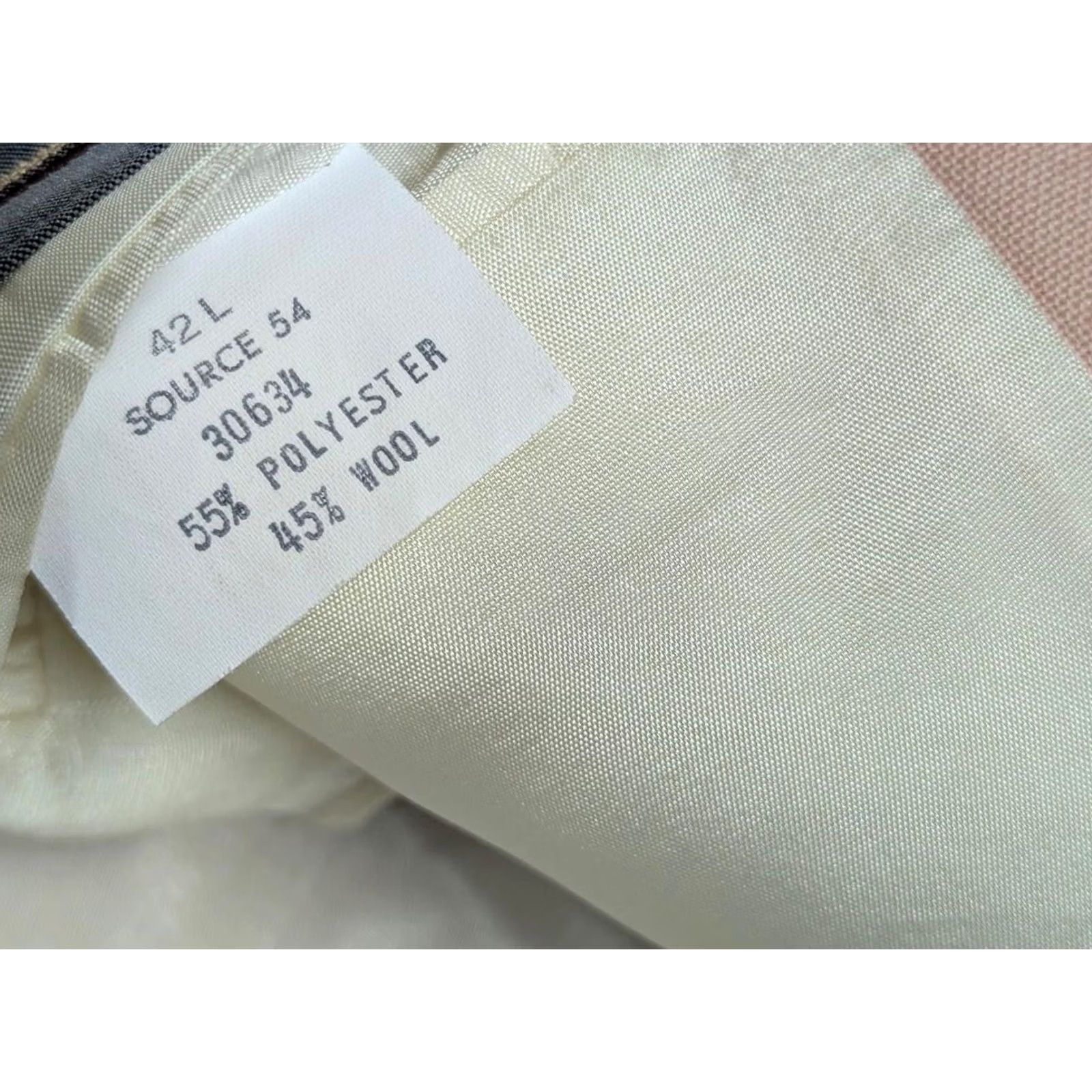 Vintage 1980s vintage USA made 40L blazer MIAMI VICE sportscoat PINK hopsack wool jacket Oakton Blazer Size 40R - 7 Thumbnail