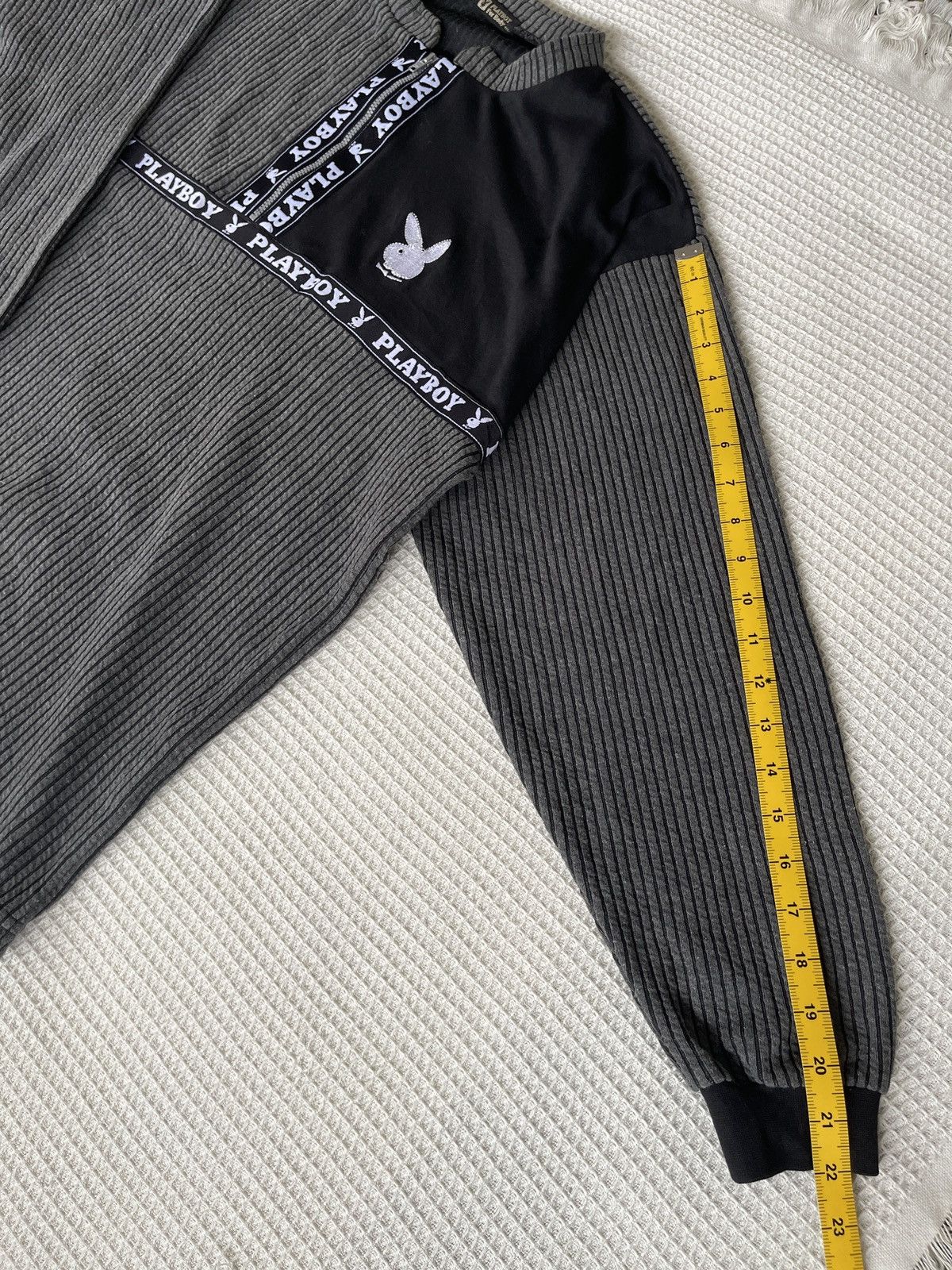 Hysteric Glamour × Playboy Vintage 90’s🔥PLAYBOY🔥Embroidery Logo Hulf Zipper Long Sleeve Size US L / EU 52-54 / 3 - 14 Thumbnail