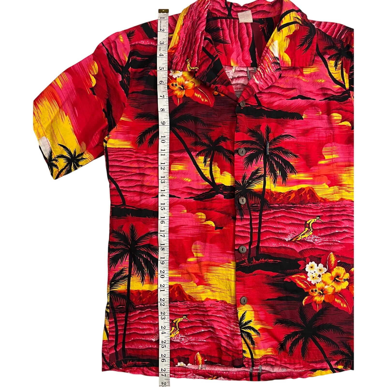 Other PalmWave Hawaiian Button-Up Shirt Tropical Surfer Floral Size US S / EU 44-46 / 1 - 14 Thumbnail