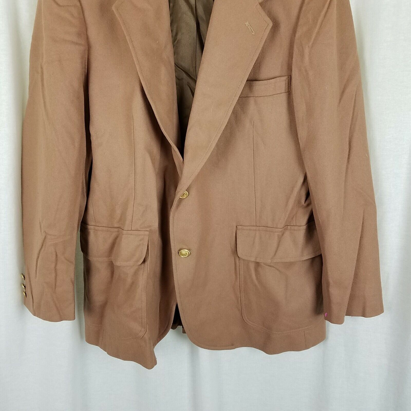 Pendleton Pendleton Wool Camel Sport Coat Suit Jacket Blazer 44 Vtg Size 44R - 3 Thumbnail