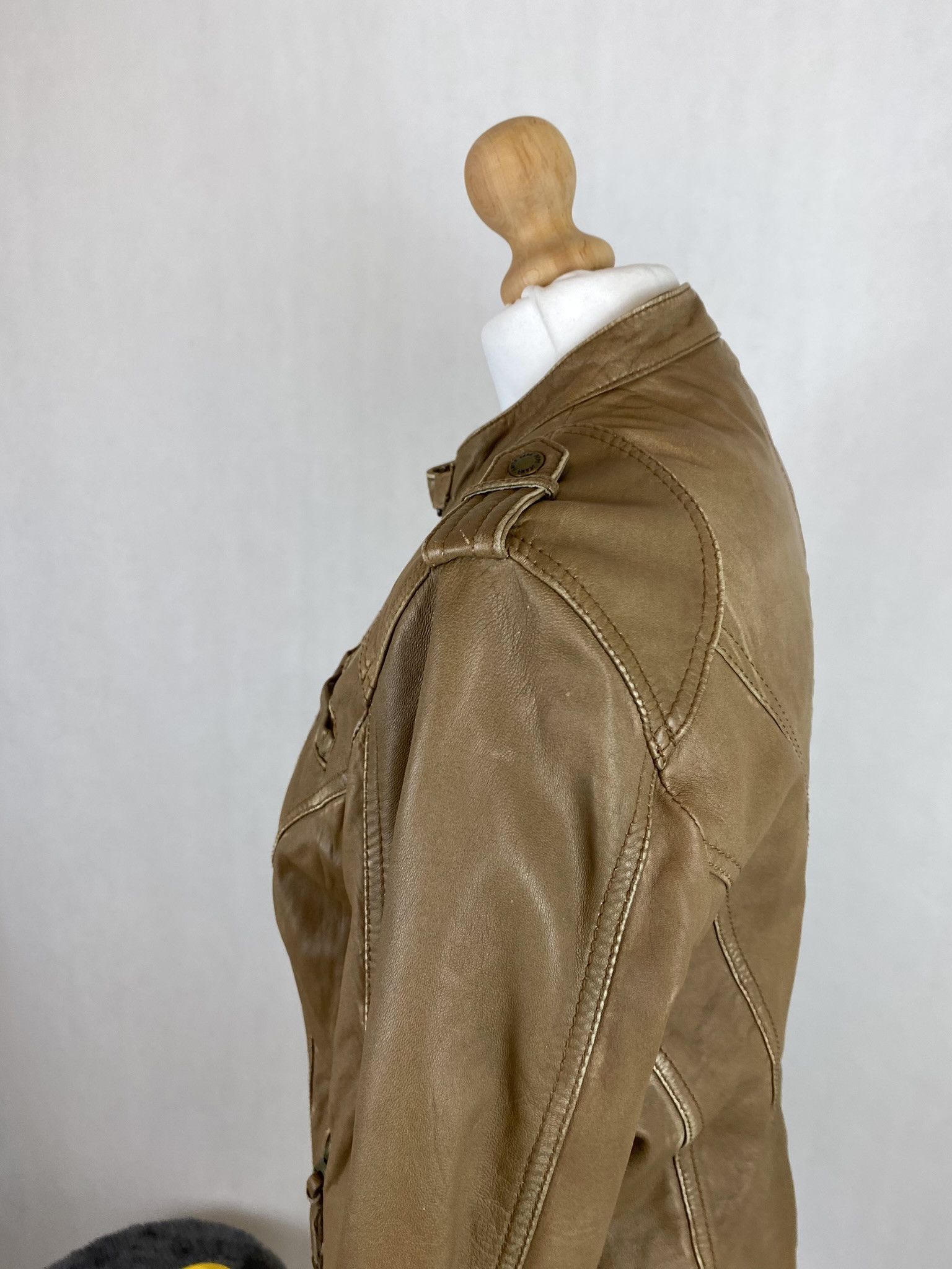 Genuine Leather × Vintage real leather jacket biker moto pepe jeans Size L / US 10 / IT 46 - 7 Thumbnail