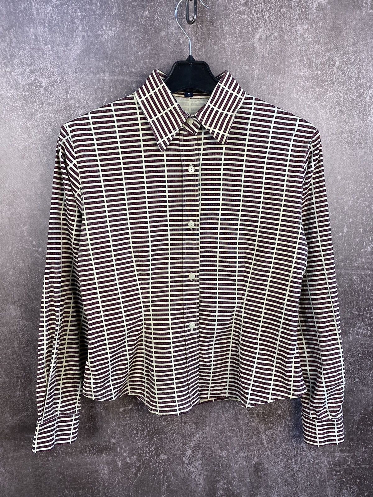 Vintage Burberry London Monogram Women Shirt