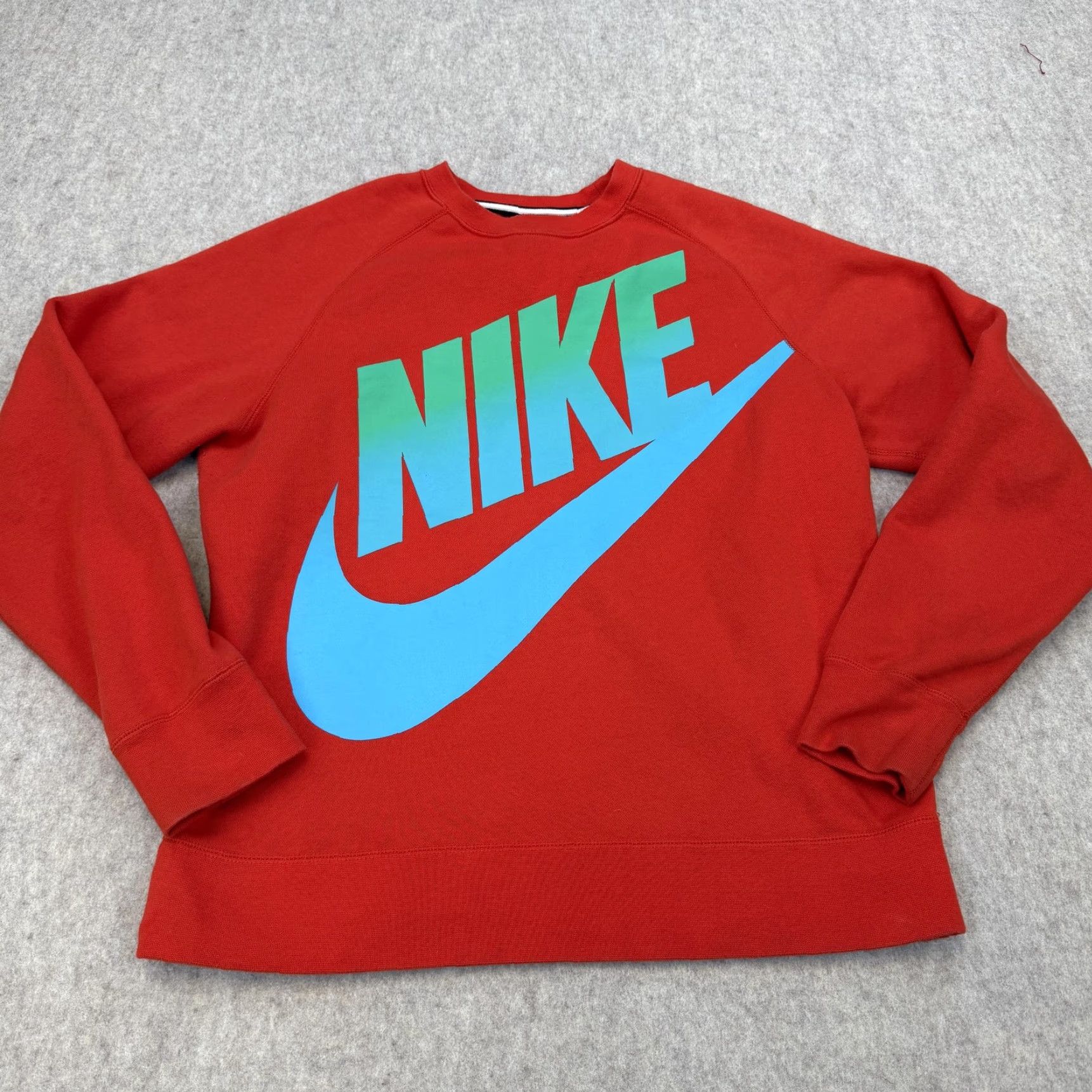 Nike Nike Sweatshirt Mens Large Red Pullover Fleece Big Swoosh Logo Crewneck Athletic Size US L / EU 52-54 / 3 - 2 Thumbnail