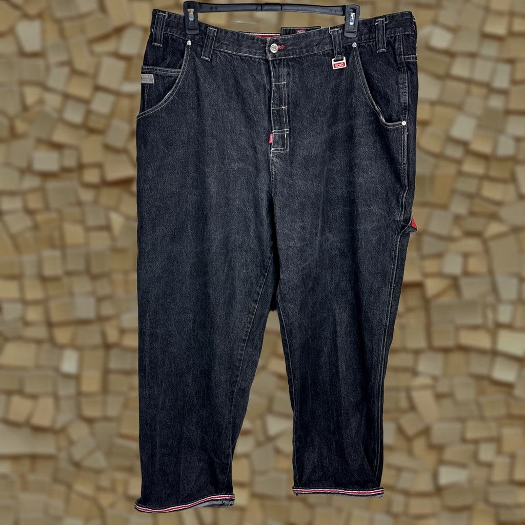 Ecko Unltd. VINTAGE Ecko Unltd Jeans Men 42X34 Black Denim Baggy 90s Hip Hop Skater Loot Jeans Mens Size 42 Size US 42 / EU 58 - 1 Thumbnail